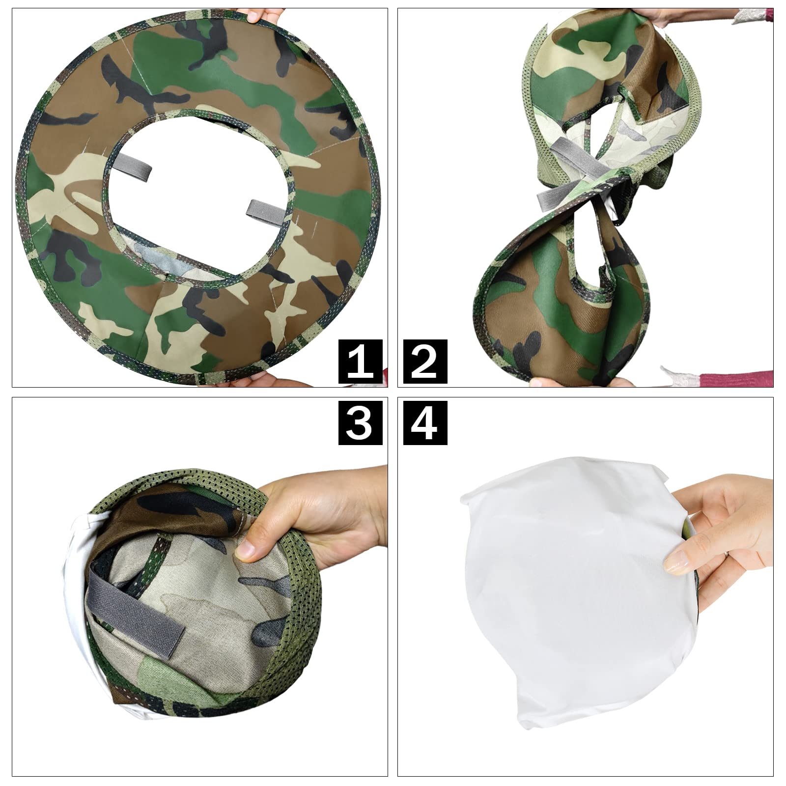High Visibility Hard Hat Sun Shade with Reflective Strip - Full Brim Sun Visor Neck Shade for Men & Women (3 Pack, Camo) - Perfect for Construction, Outdoor Work & Safety Protection (Hard Hat Not Included)