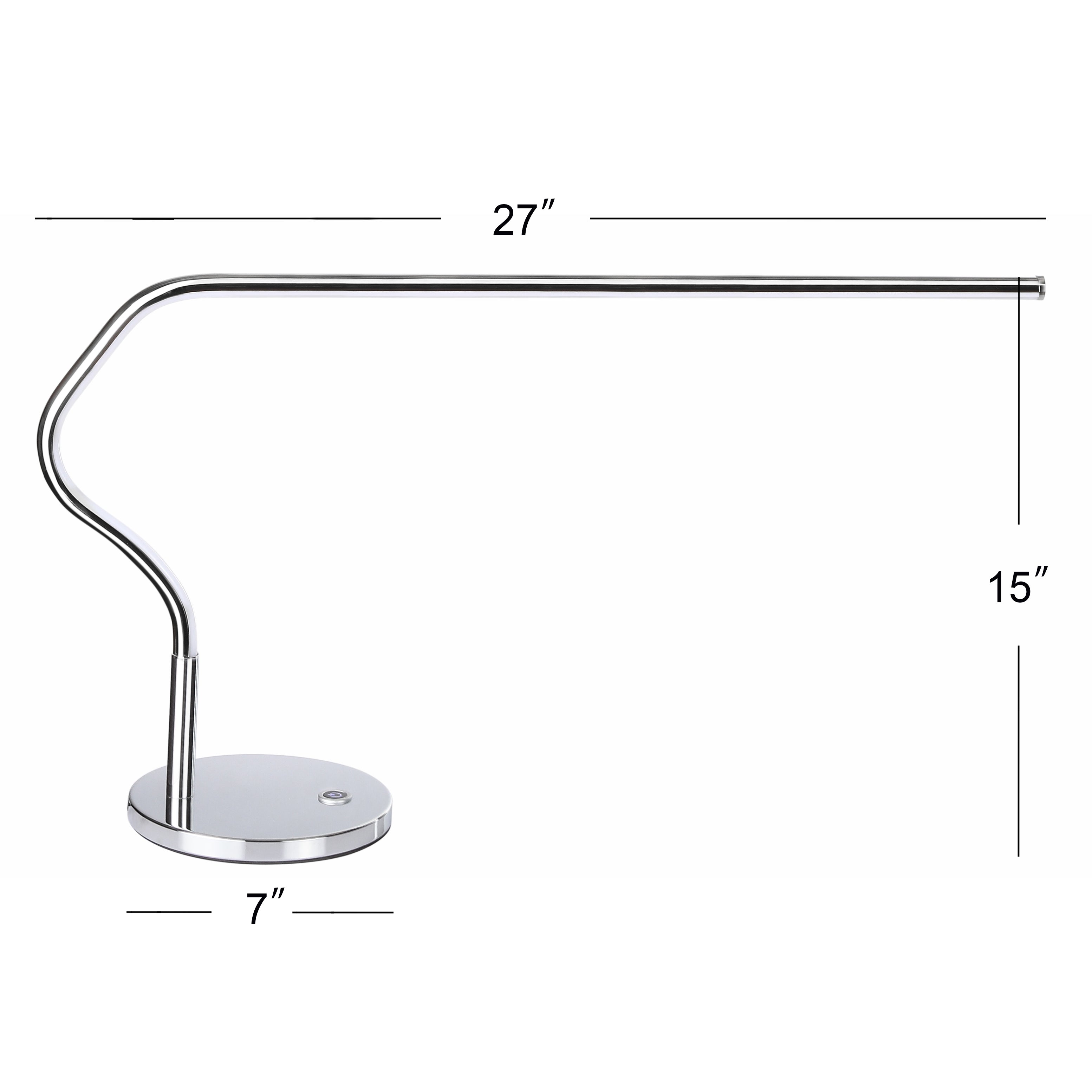 Julian 15 LED Integrated Task Lamp - Adjustable Brightness Desk Light for Reading, Studying & Office Work - Energy Efficient LED Light for Home & Workspace