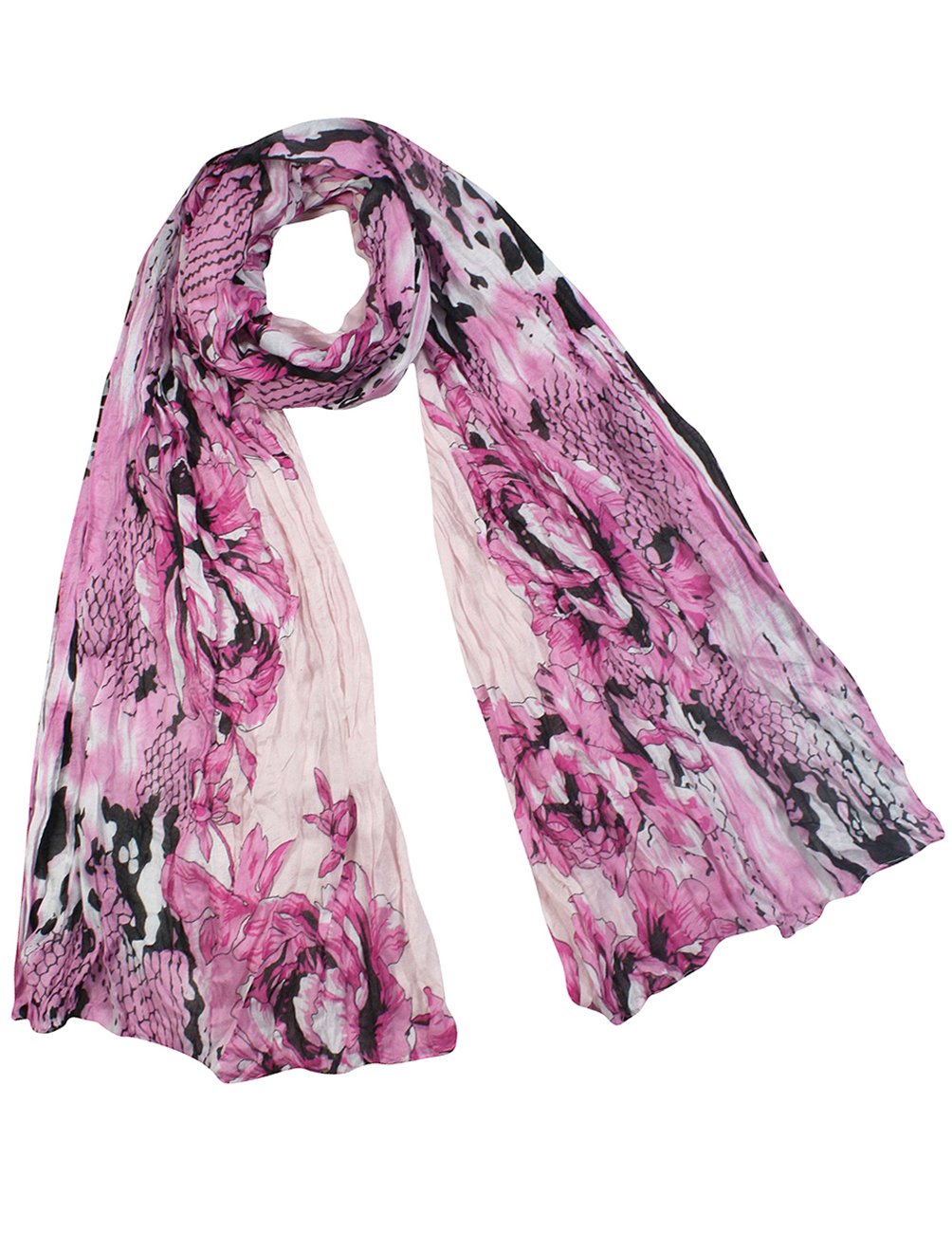 Stylish Rose Leopard Print Chain Link Scarf Sarong - Fashionable Wrap for Beach, Pool, and Streetwear Outfits