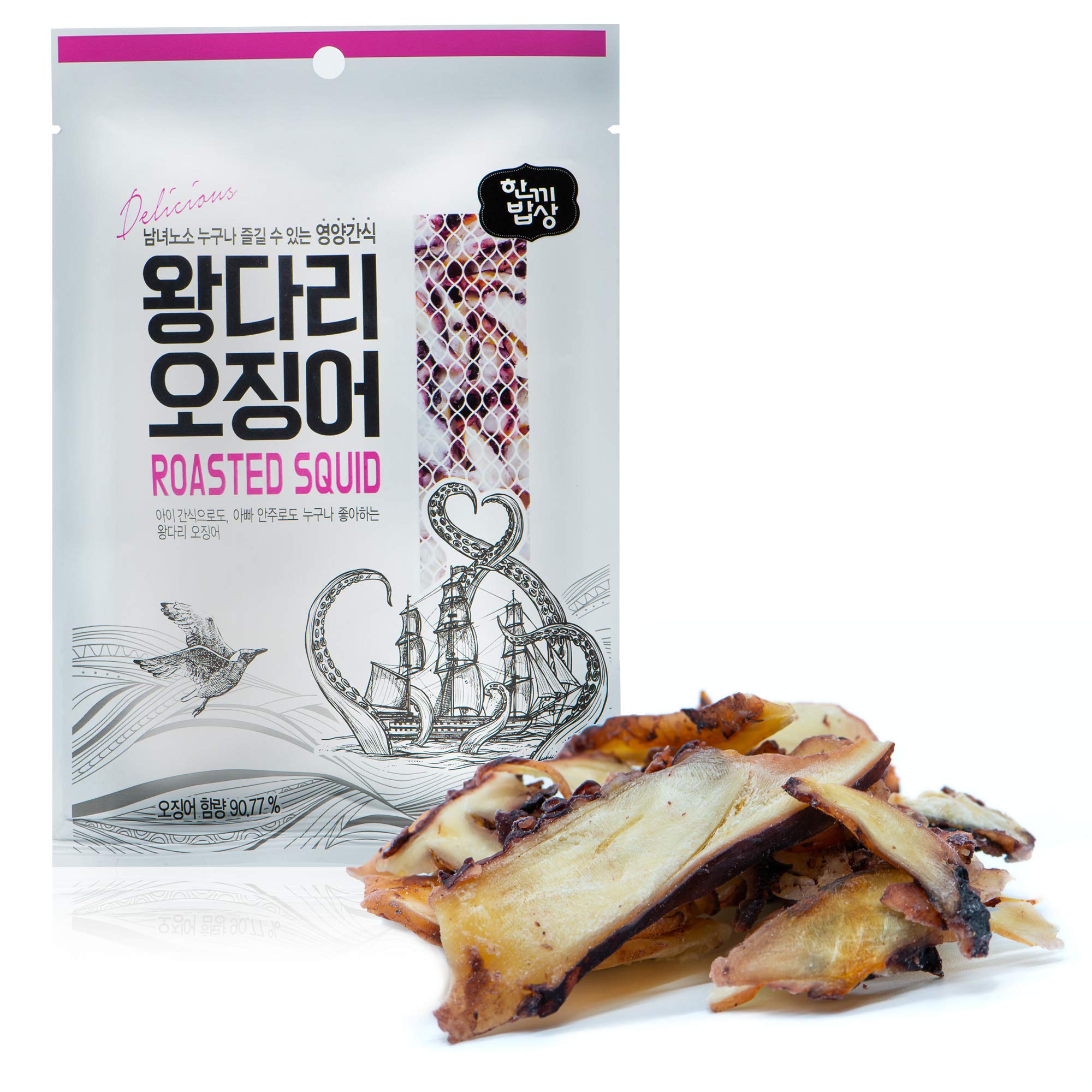 Delicious Roasted Squid Legs - Authentic Korean Snacks | Premium Real Seafood Flavor | Healthy Ready-to-Eat Asian Snackfood by JRND Foods (3-Pack) - Perfect for Parties, Movie Nights & Office Snacking