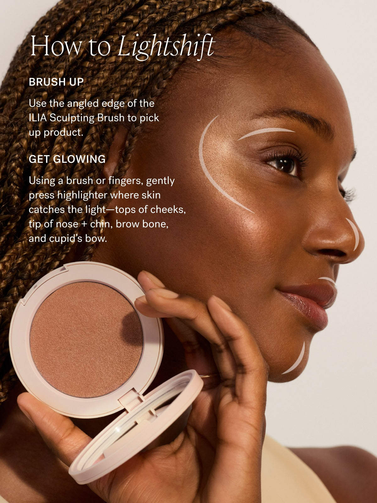 Lightshift Cream Highlighter - Buildable Glow Makeup for Face & Body | Perfect for Daytime Glow & Nighttime Highlighting