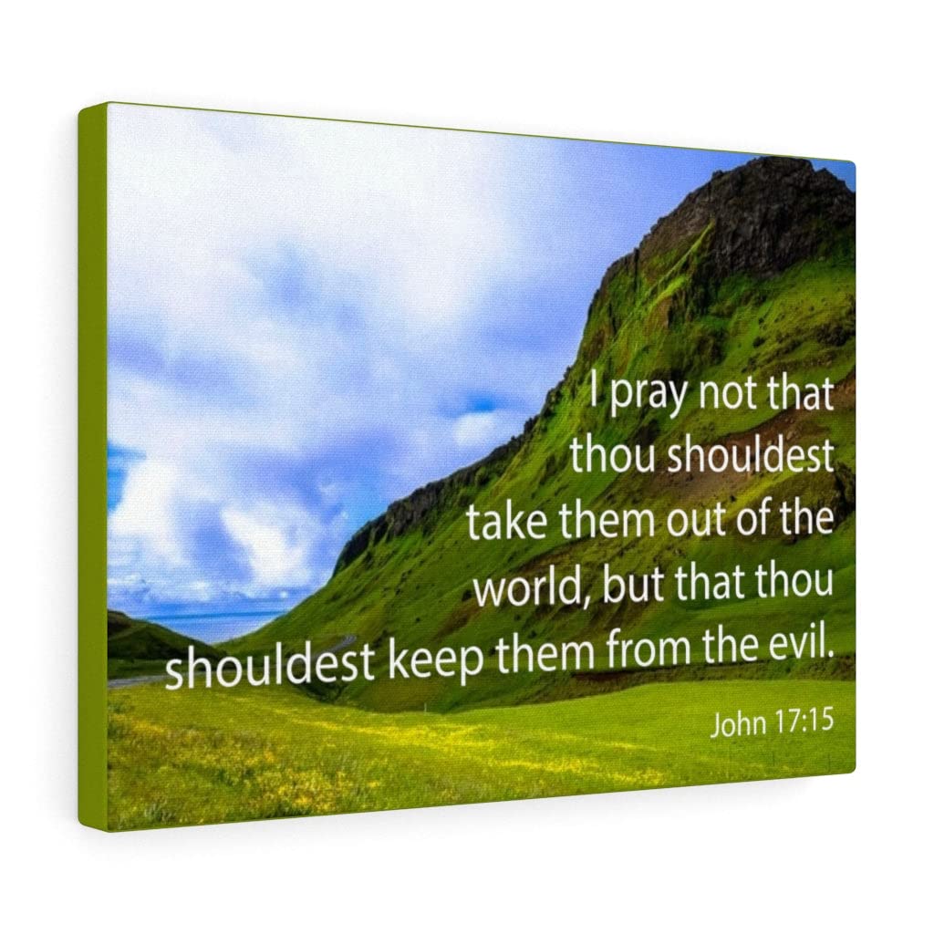 Christian Wall Art - I Pray Not John 17:15 Bible Verse Print - Ready to Hang Scripture Wall Decor - Perfect for Home, Church & Office Inspiration