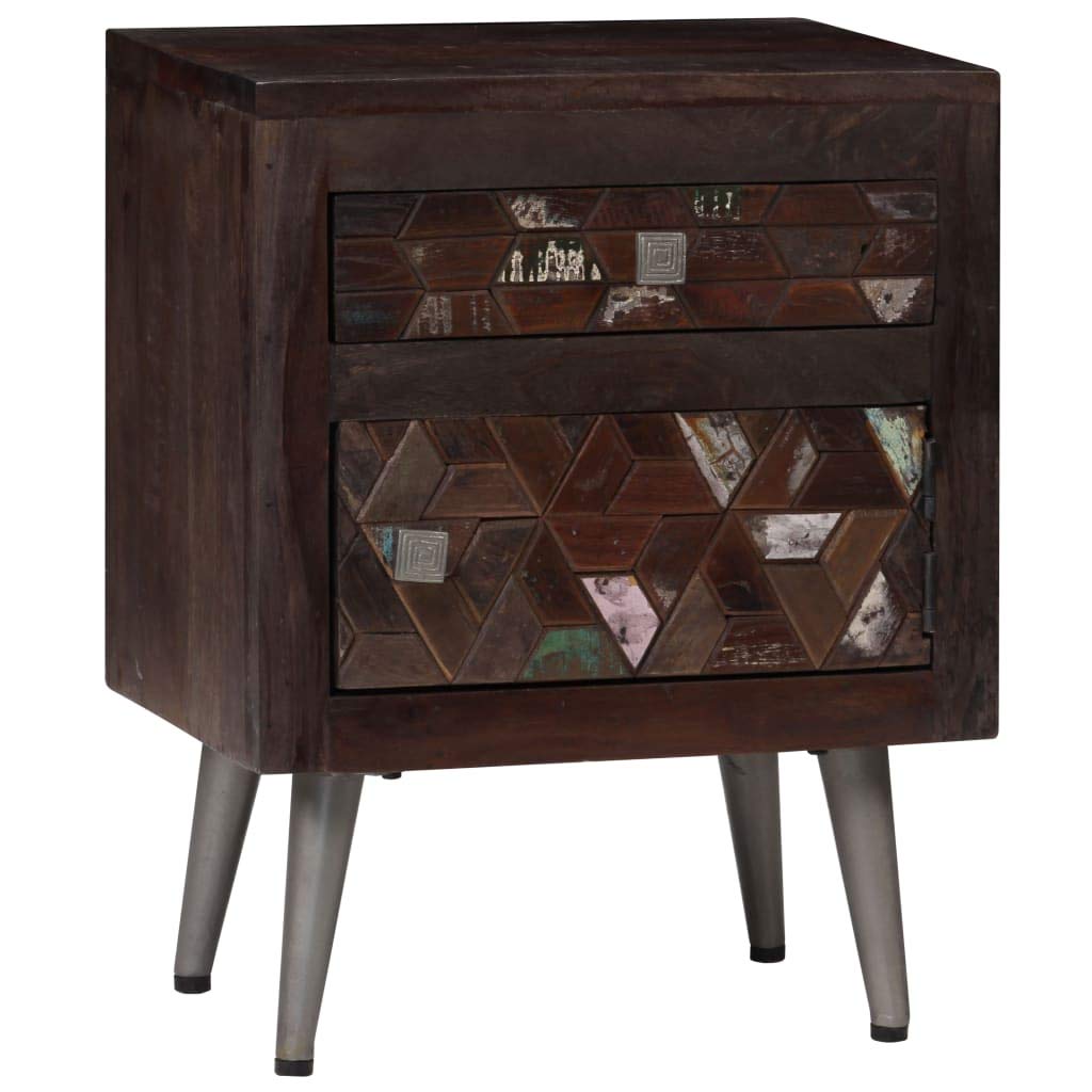 Solid Wood Nightstand with Drawer - 15.7
