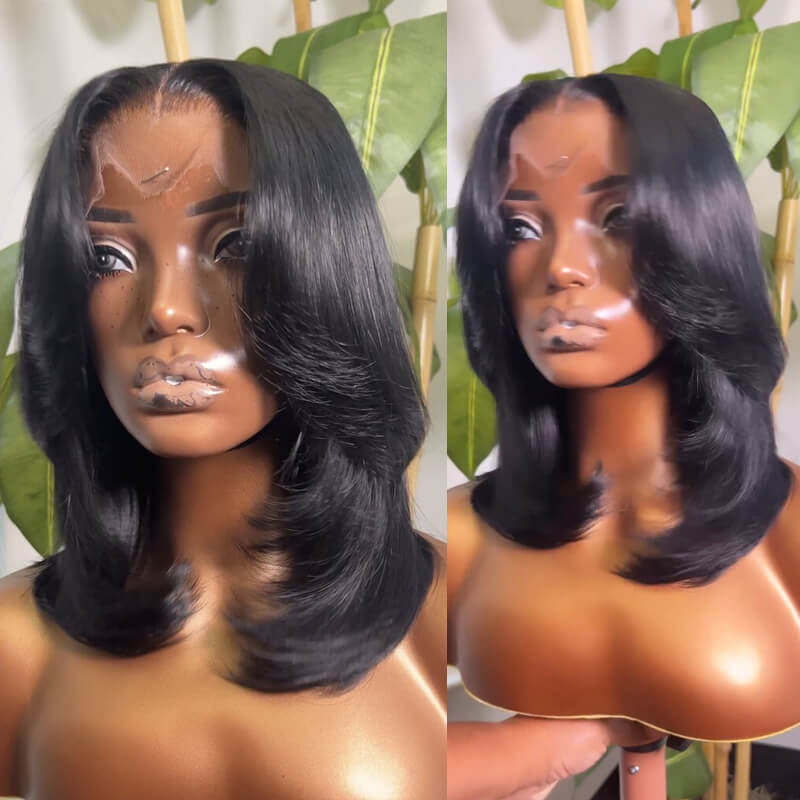 #1B Straight Styled Layered Cut