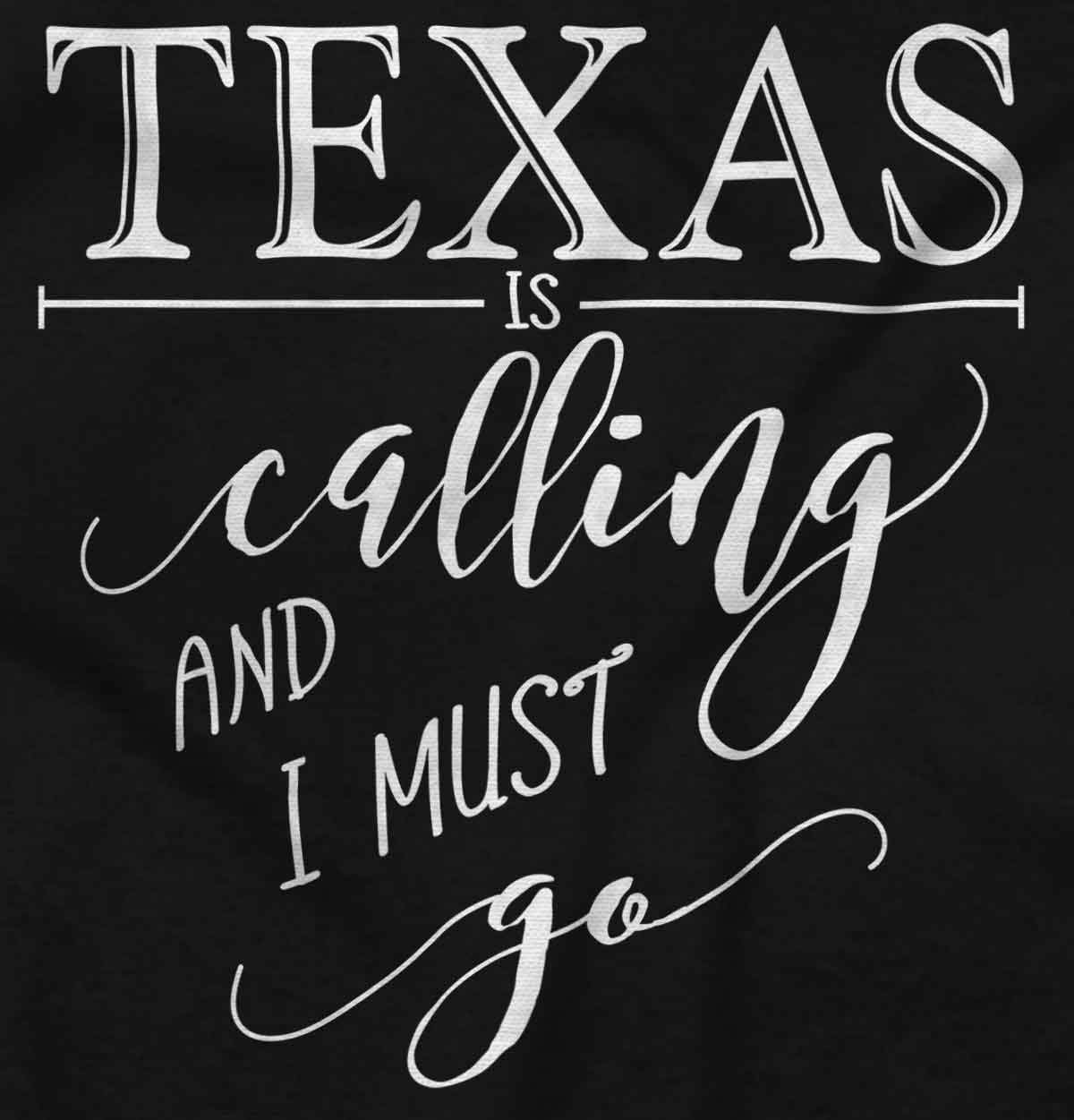 Brisco Brands Texas is Calling and I Must Go Unisex Sweatshirt - Soft Cotton Pullover Hoodie for Men & Women - Perfect for Road Trips, Camping & Casual Outings