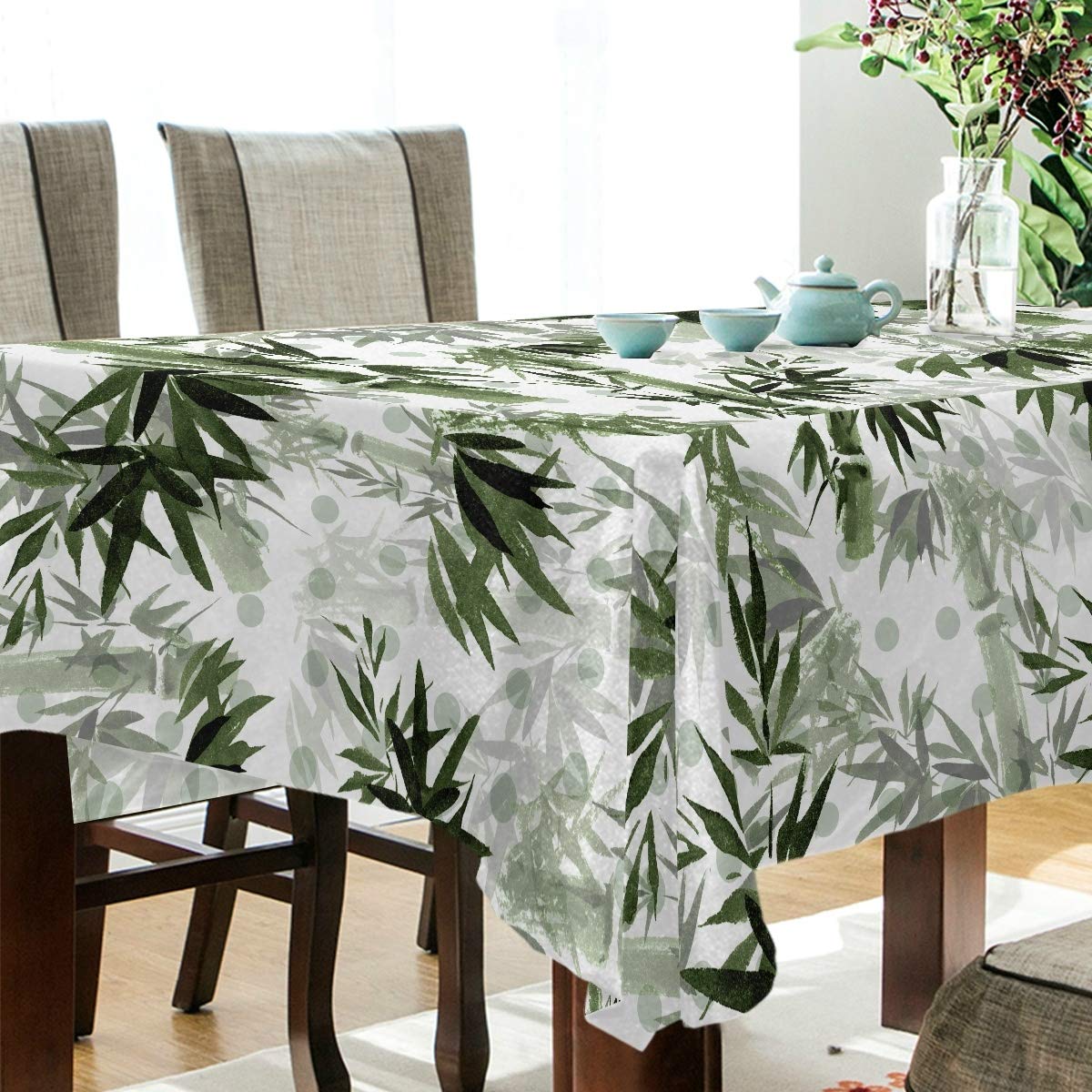 Premium Green Bamboo Tablecloth 54