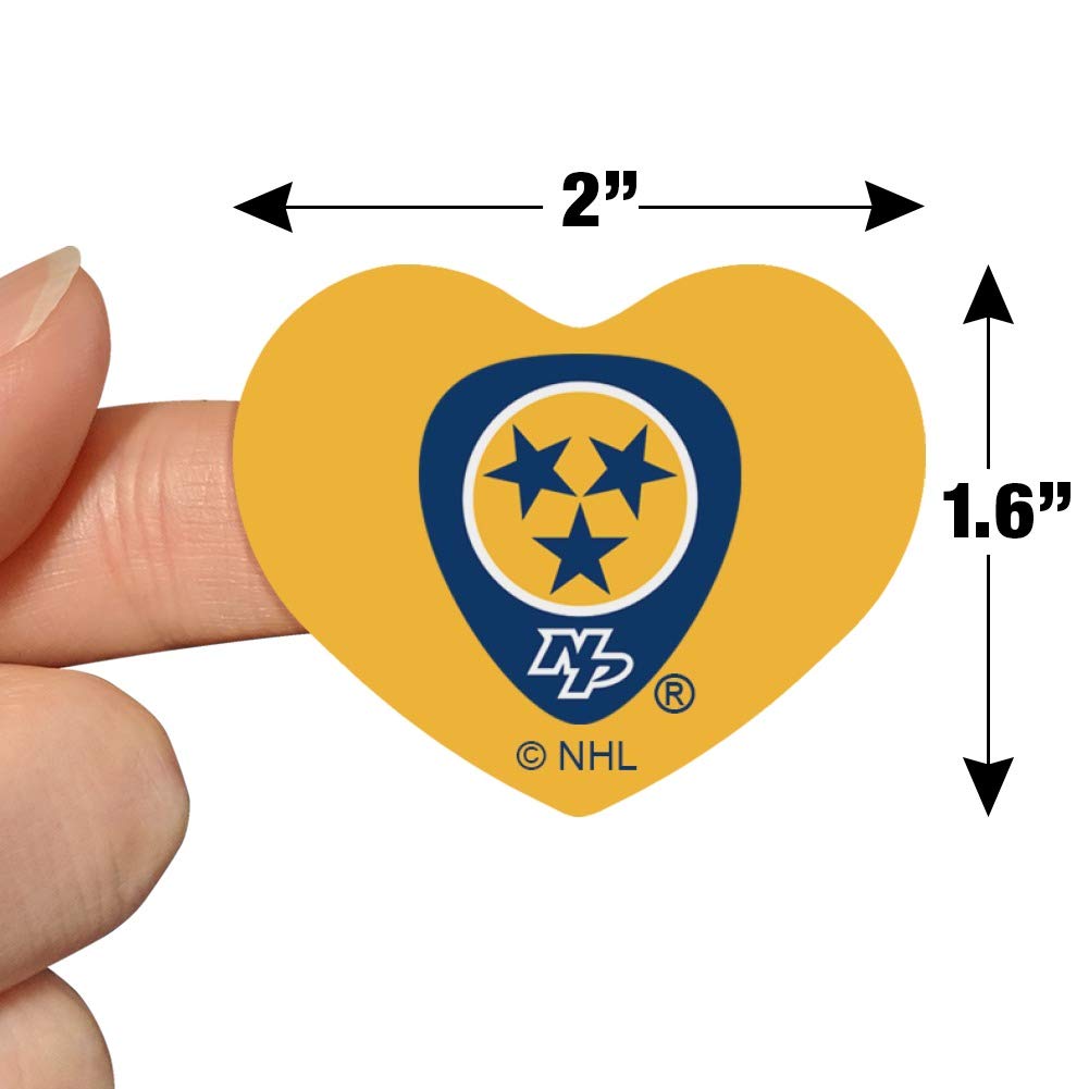 Nashville Predators NHL Heart-Shaped Planner Stickers - Team Logo Decals for Scrapbooking, Bullet Journals & DIY Crafts - Perfect for Hockey Fans & Game Day Decorations