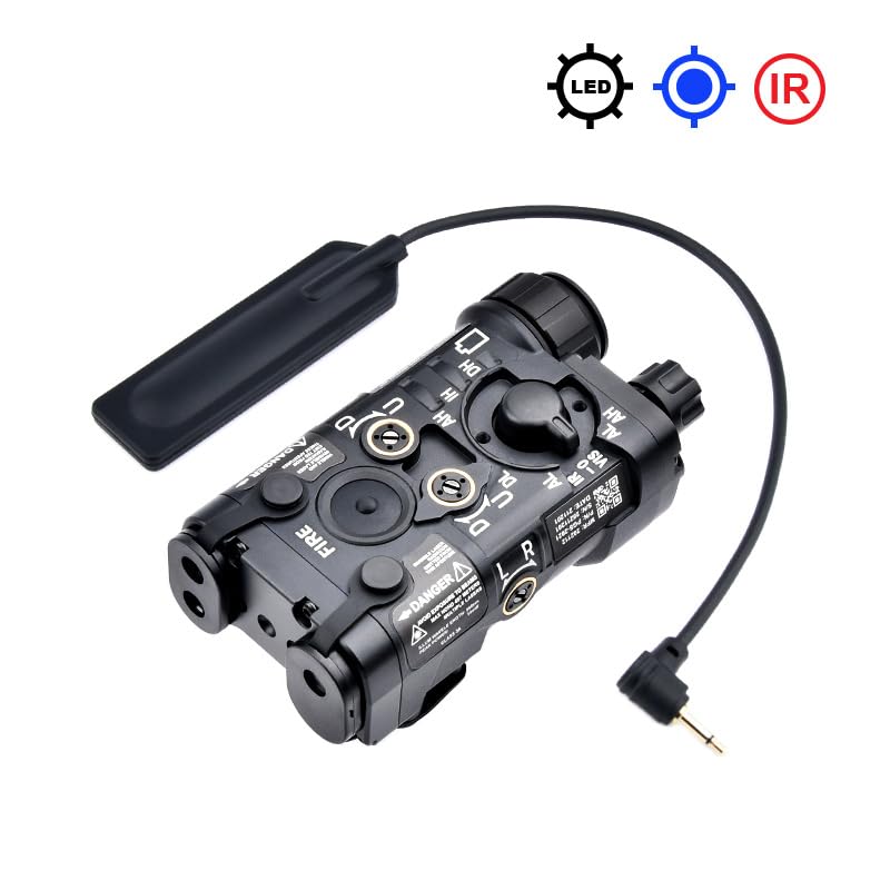 Red/Green/Blue Laser Sight with Strobe/Momentary/Constant Modes | 150 Lumens White Light LED Flashlight | IR Laser & Metal L3-NAGL Box | Pressure Switch | Fits 20mm Rail | Perfect for Tactical Gear, Hunting, Airsoft & Outdoor Adventures