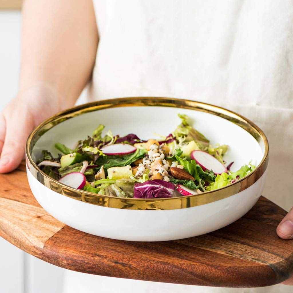 Premium Ceramic Noodle Bowls - Durable Soup, Salad, Cereal & Fruit Bowls for Restaurants & Home Use - Perfect for Asian Noodles, Pasta, Healthy Meals & Family Dining