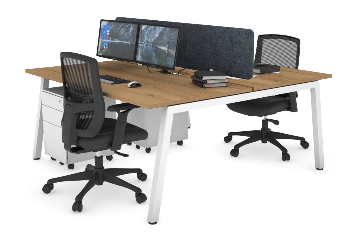 Quadro 2 Person Office Workstation Desk [1200L x 700W] - Shared Workspace Solution for Home & Business Offices
