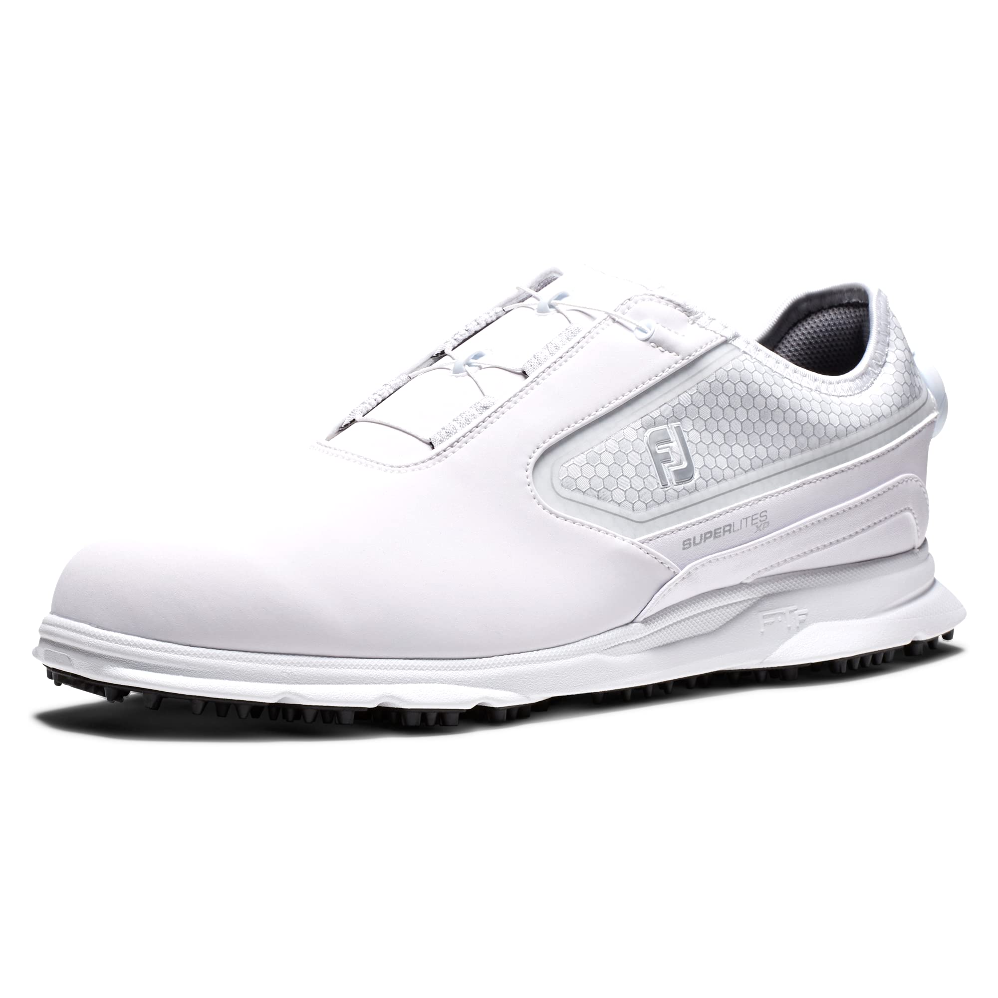 FootJoy Men's Superlites Xp Boa Golf Shoes - Lightweight Waterproof Spiked Golf Footwear for Men | Perfect for Walking Courses & All-Weather Play