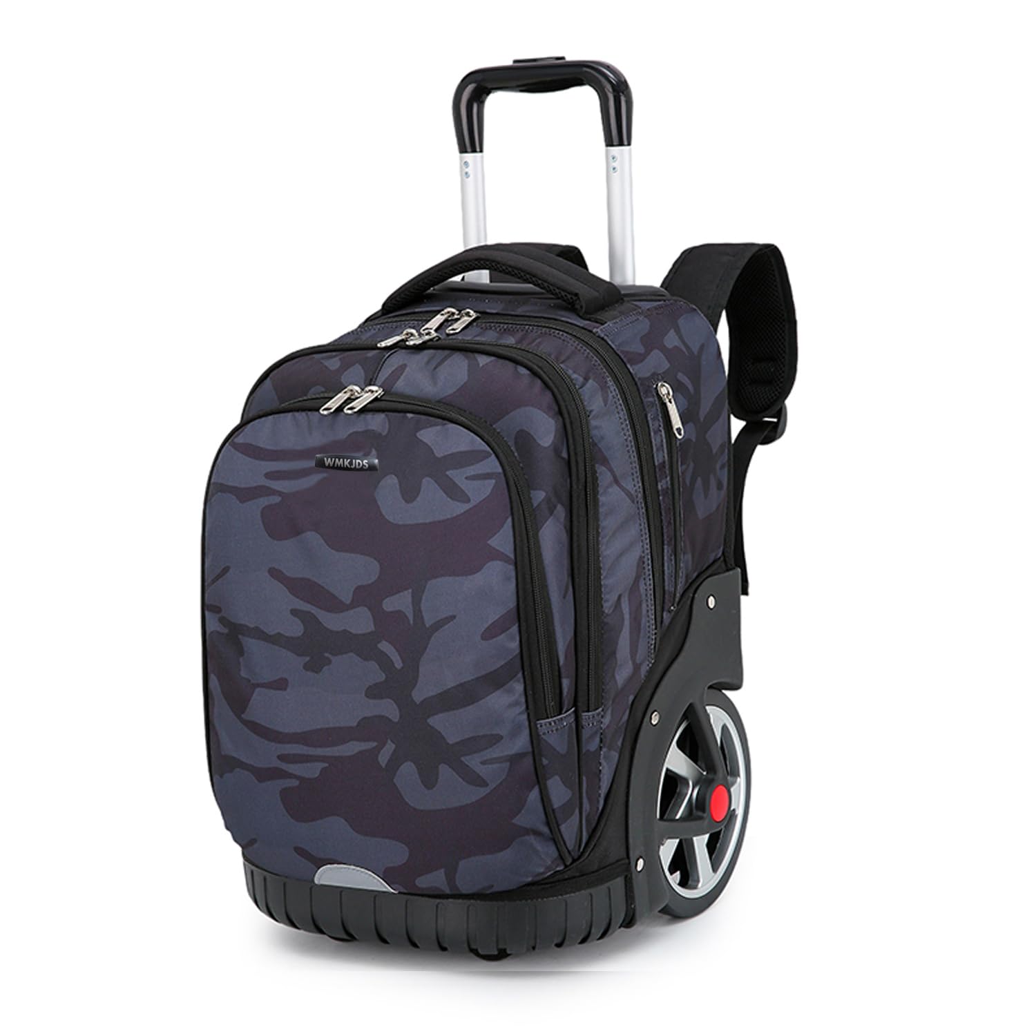 55L Rolling Backpack with Wheels - Waterproof Business Backpack with Silent Large Wheels & Dual Handles - 22 Inch Carry On Backpack with Laptop Compartment (Black) - Perfect for Business Travel, Commuting & College Students