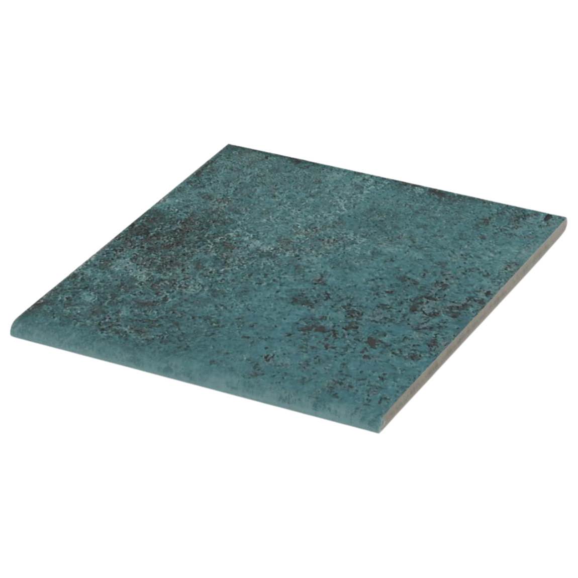 Papeete Turquoise Bullnose Tile 6x6 Matte - Ceramic Wall & Floor Tile for Bathroom, Kitchen Backsplash, and Pool Surrounds