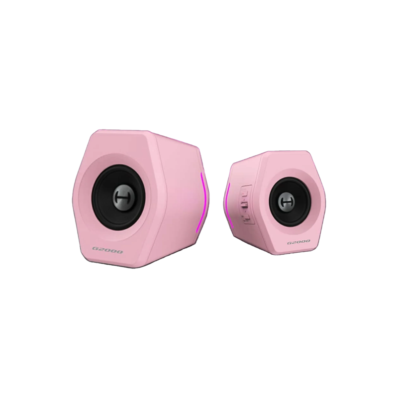 Edifier G2000 Pink RGB Gaming Speaker with Bluetooth - 16W Powerful Sound for PC, Laptop, PS5, Xbox & Home Entertainment