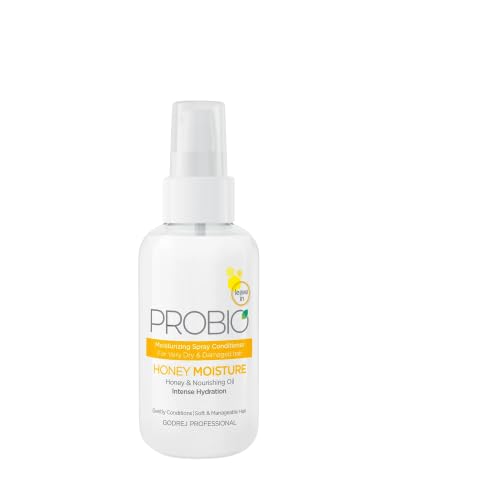 Probio Honey Moisture Spray Conditioner for Dry Damaged Hair - Natural Hydrating Leave-In Treatment for Soft Shiny Hair | Perfect for Daily Use, Salon Results at Home