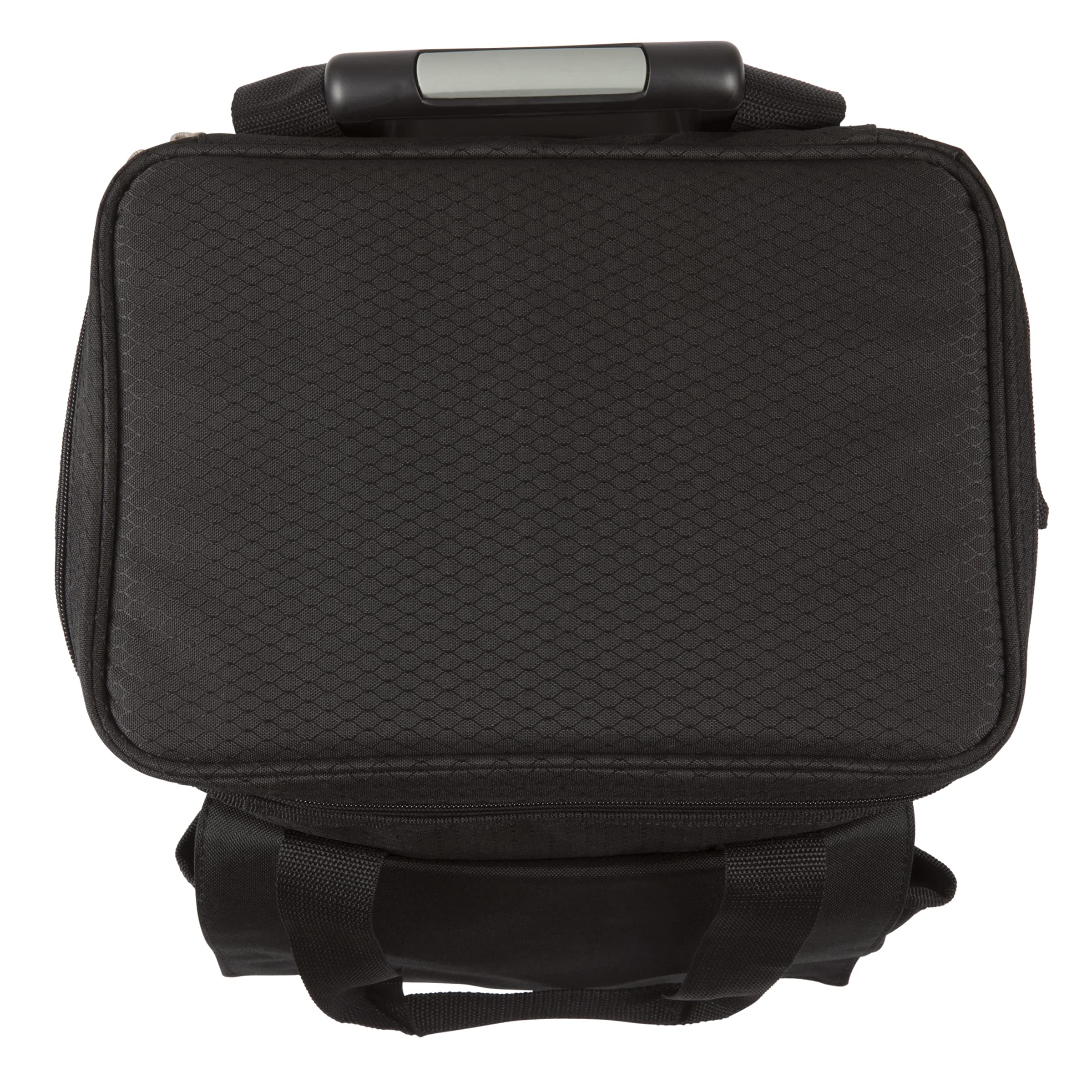 PICNIC TIME Cellar 6-Bottle Insulated Wine Carrier & Cooler Tote - Portable Water-Resistant Travel Cooler Bag for Picnics, Beach, Camping & Outdoor Events (Black with Gray Accents)