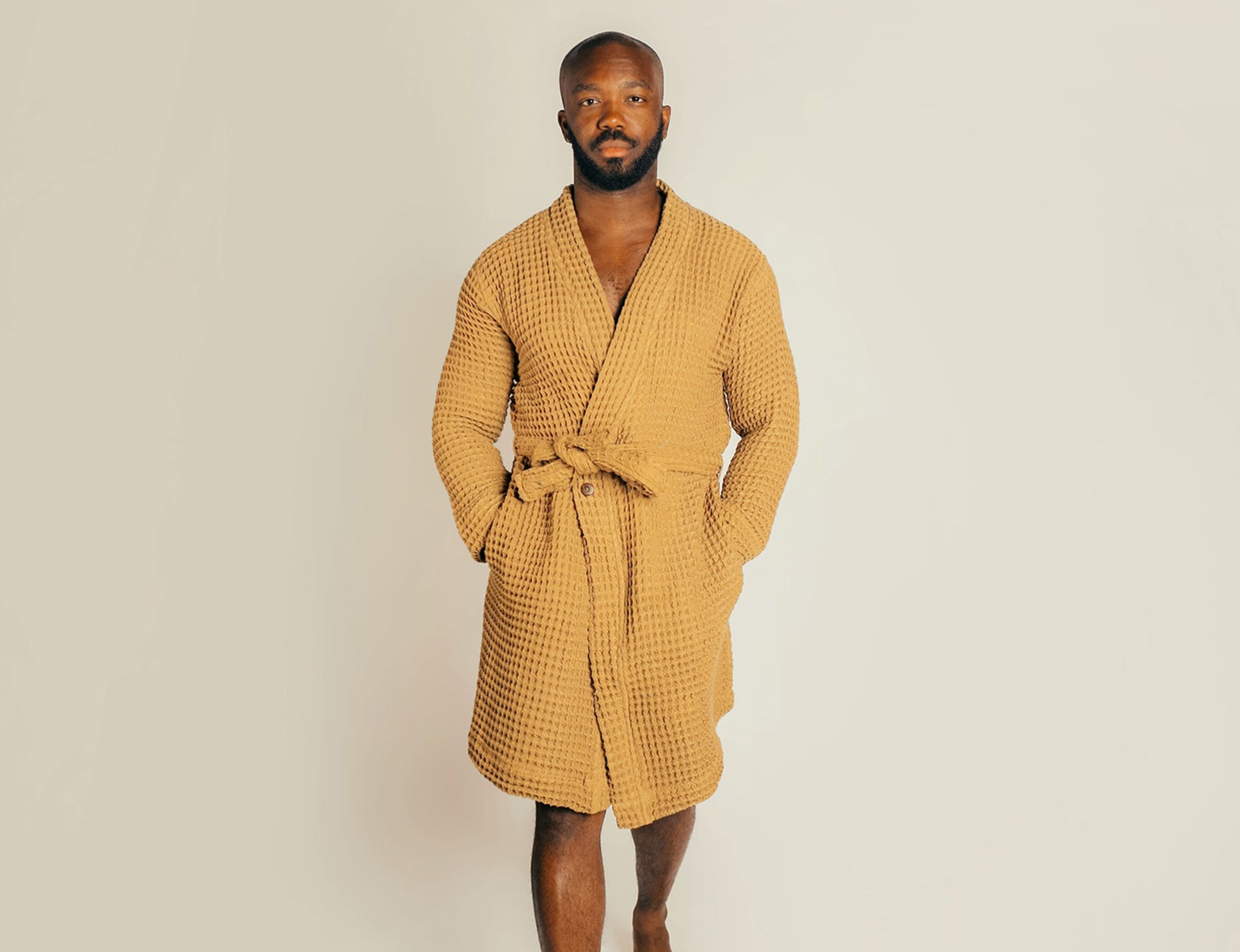 Organic Waffle Knit Robe for Women - Soft & Cozy Bathrobe with Pockets - Perfect for Spa, Lounge & Relaxation at Home