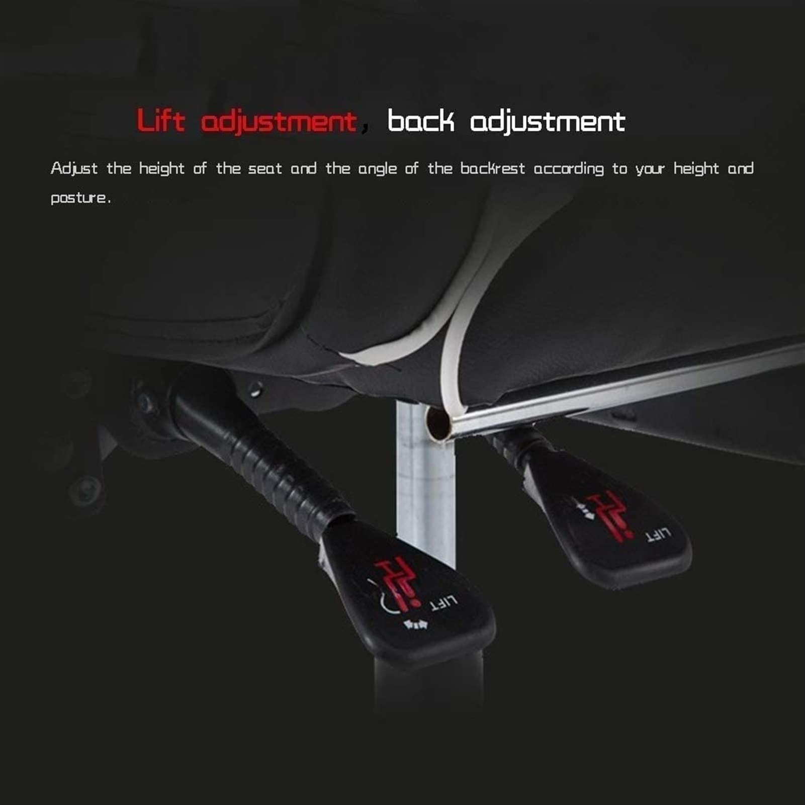 Ergonomic Racing Office Chair with Massage & Swivel - Adjustable Tilt & Lift for Gaming, Computer Work - Black & White - Perfect for Home Office & Gaming Setups