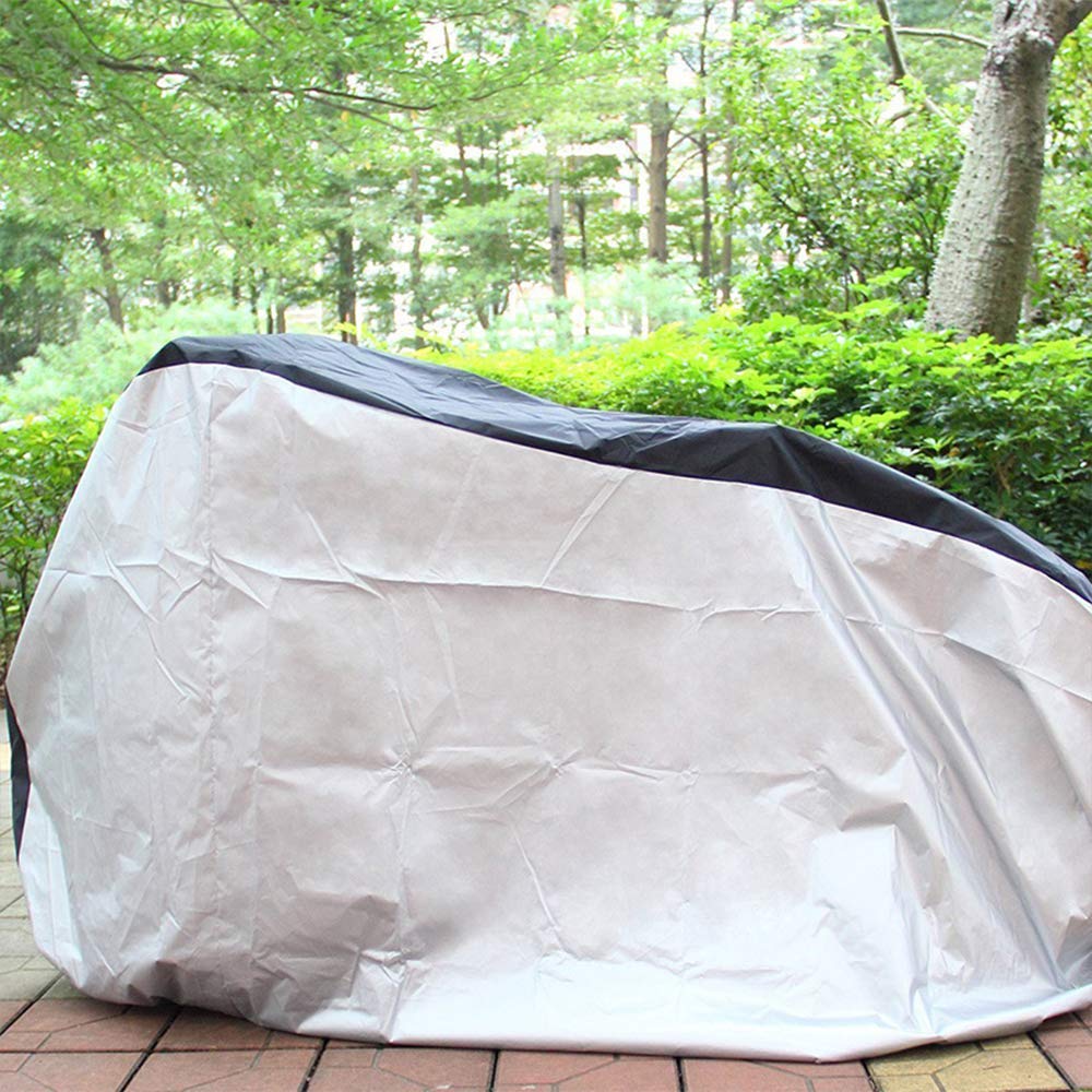 ALLOMN Heavy Duty Bike Cover 190T Waterproof - Outdoor Bike Rain Cover for Mountain & Road Bikes - Dust, UV Protection with Lock Holes - Perfect for Garage, Patio & Long-Term Storage