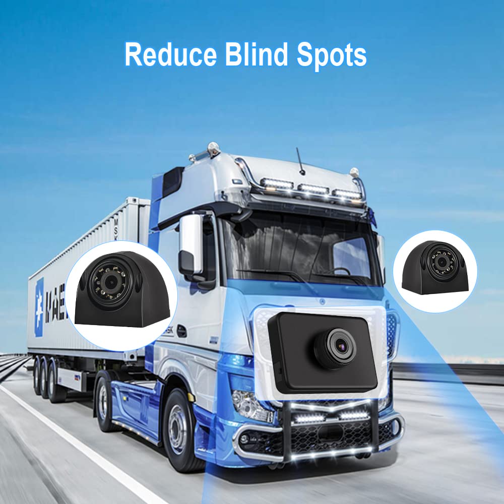 VSYSTO 3CH WiFi Truck Dash Cam with 4.5