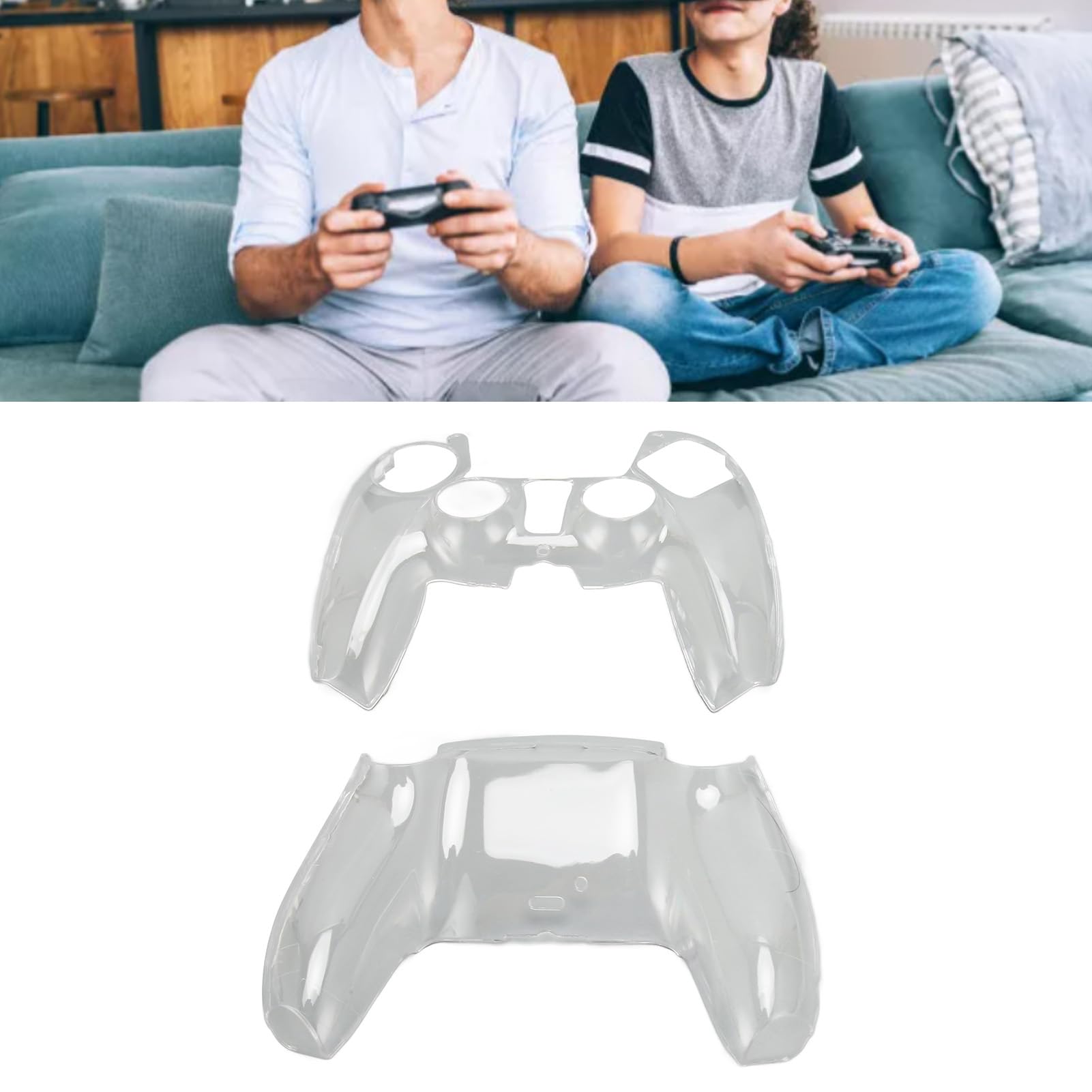 PS5 Controller Silicone Cover - Anti-Slip Transparent Protective Case for PS5 Gamepad, Dustproof & Sweatproof Grip - Perfect for Gaming, Travel & Long Play Sessions