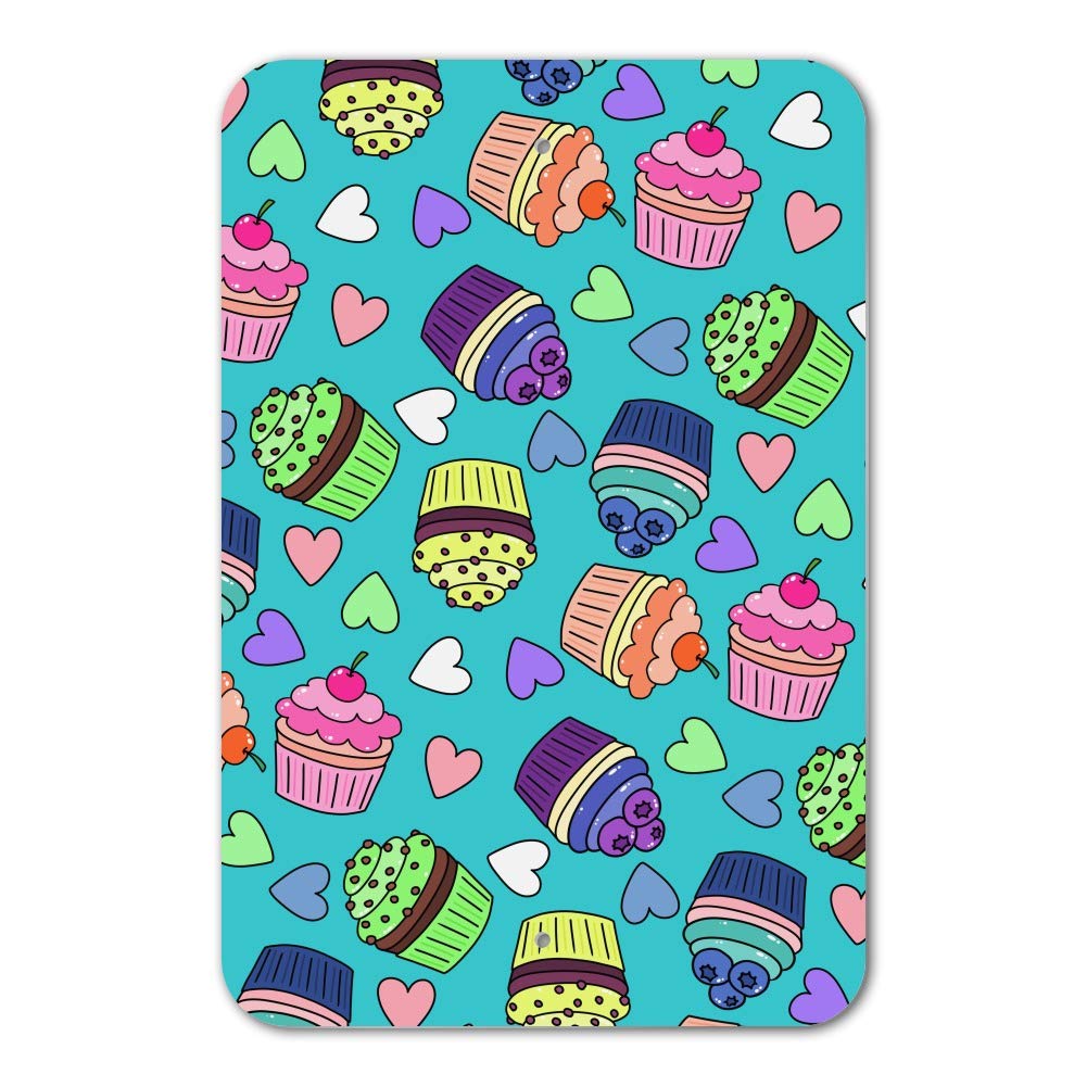 Vibrant Colorful Cupcakes Pattern Sign - Perfect for Home, Office & Business Decor | Wall Art for Kitchens, Cafes & Bakeries