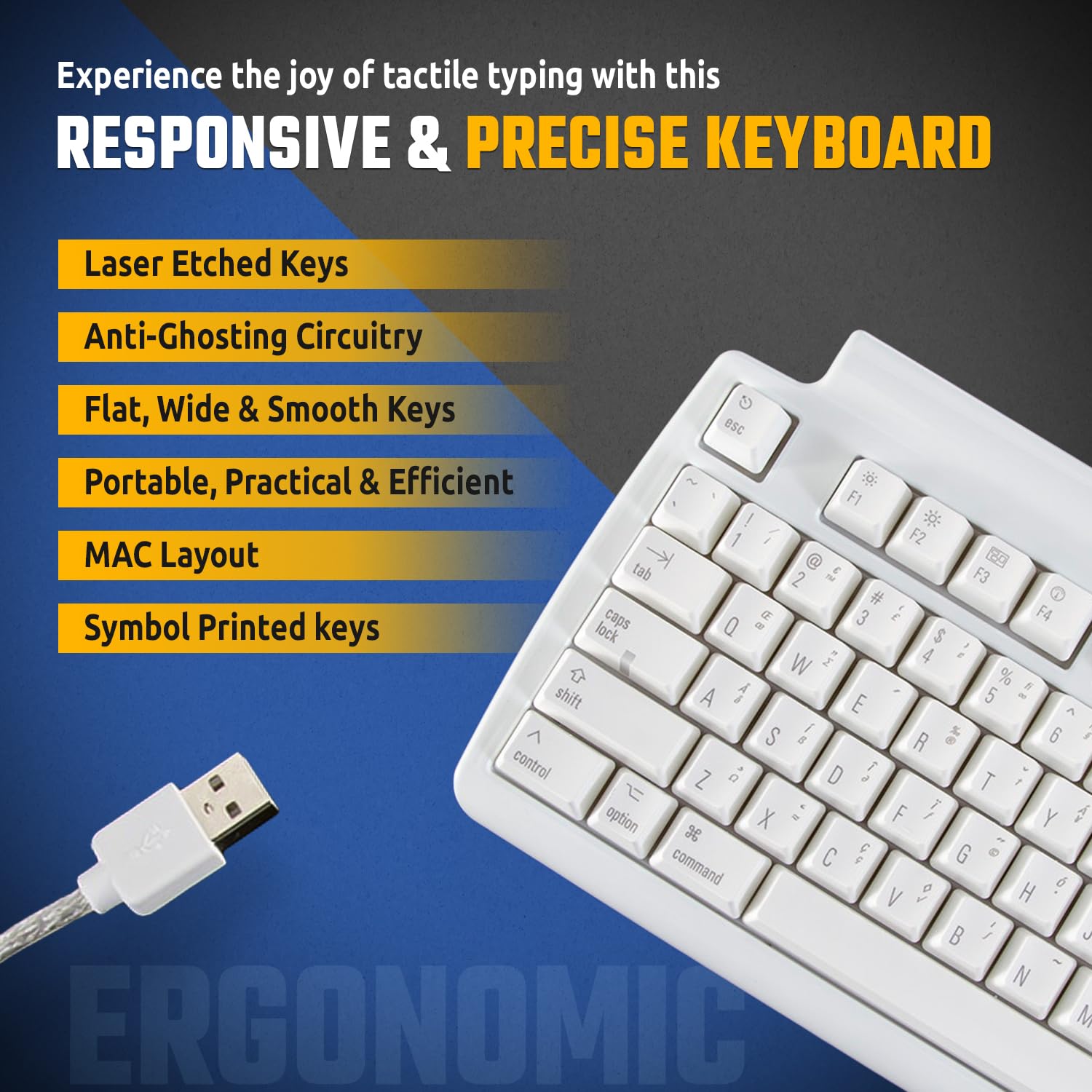 Matias Tactile Pro Mac Keyboard - Premium Typing for Coding & Design