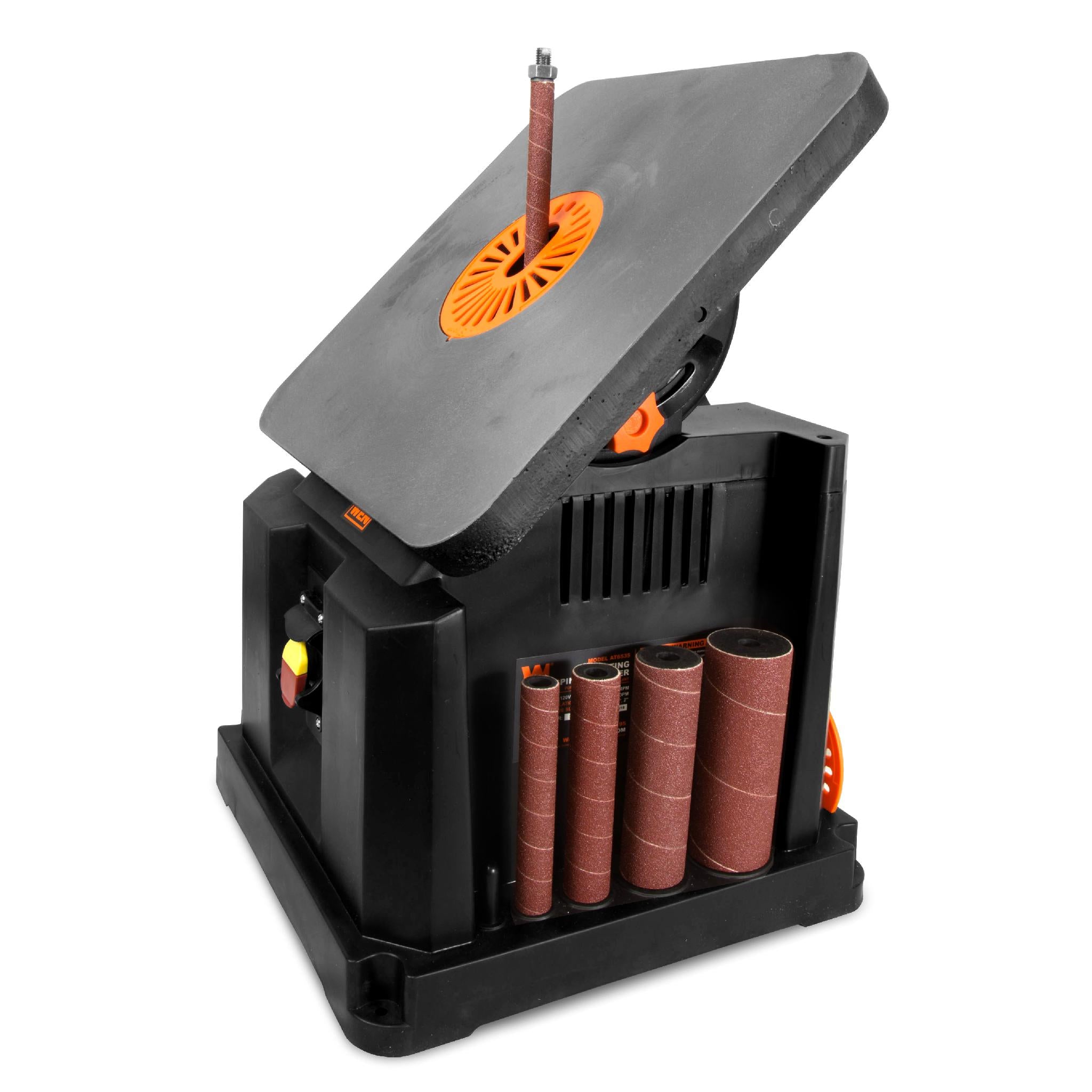 WEN RAT6535 3.5 Amp Oscillating Spindle Sander with Extra Large Beveling Table Top | Refurbished Power Tool for Woodworking & DIY Projects | Perfect for Sanding Curves, Edges and Contours