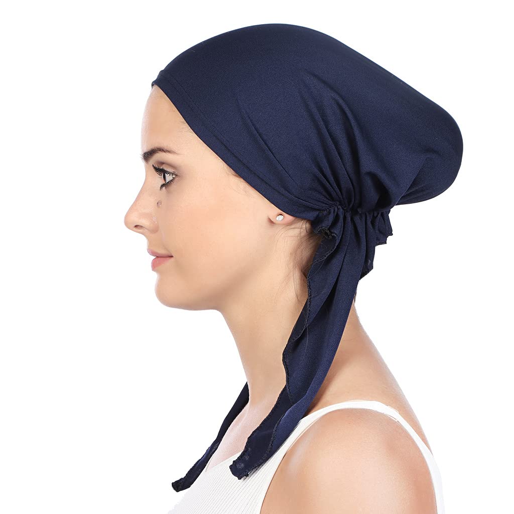 Qhome Women's Stretchy Pre-Tied Head Scarf - Soft Comfort Headwrap for Chemo, Cancer Patients - Perfect for Hair Loss, Hospital Visits & Everyday Wear