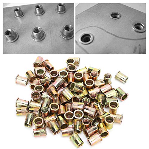 Stainless Steel Rivet Nut Kit - 100Pcs M3-M12 Threaded Insert Nuts with Installation Tool - Perfect for Elevators, Furniture, Instruments & Automotive Repair