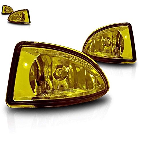 2004-2005 Honda Civic Yellow Fog Light Bumper Lamps with Wiring Kit - Durable Replacement Lights for Night Driving & Bad Weather Visibility