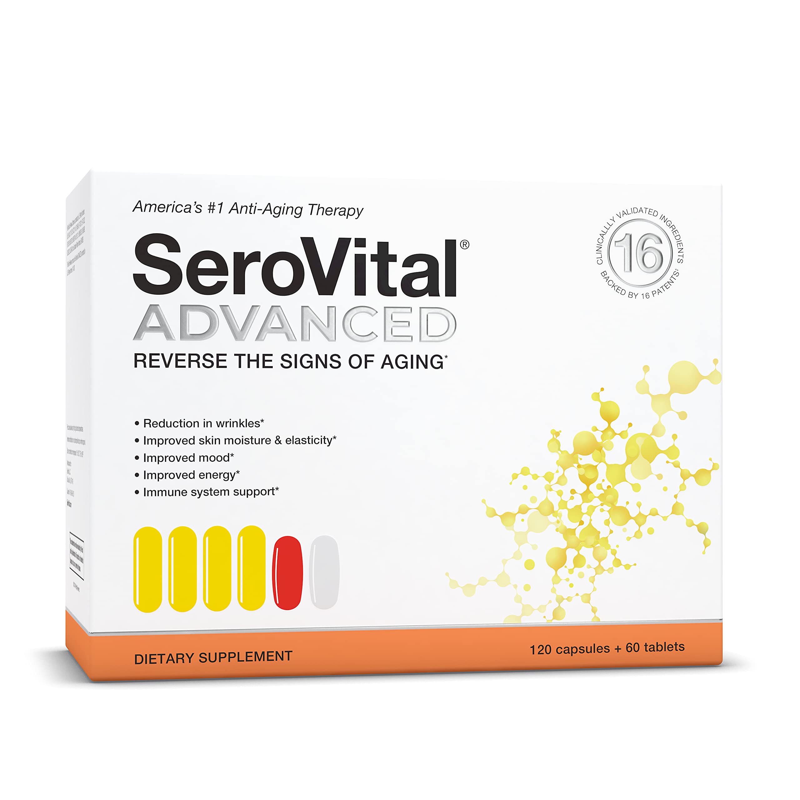 SeroVital Advanced Anti-Aging Supplement for Women - HGH Booster with Skin Renewal & Immunity Support - Best Dietary Supplement for Youthful Skin & Energy - Perfect for Daily Wellness & Healthy Aging Routine