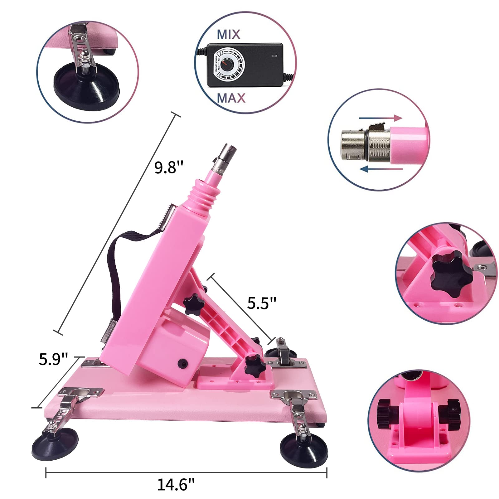 LVFUNCO Automatic Thrusting Sex Machine for Women & Men - Hands-Free Adult Toy with Lifelike Dildo - Powerful Love Machine Device for Couples & Solo Play - Perfect for Bedroom Fun, BDSM, and Spicing Up Your Sex Life