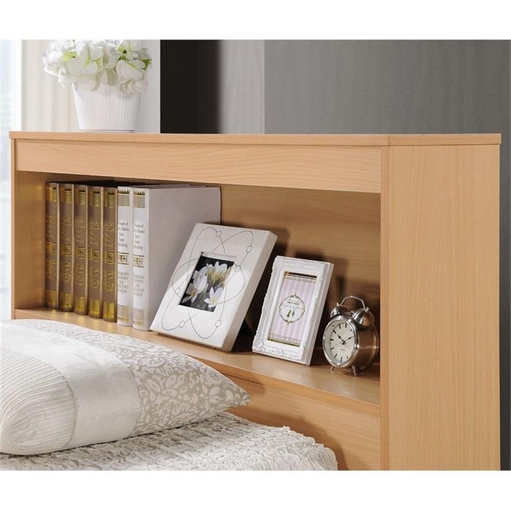 Pemberly Row Twin Captain Storage Bed in Beech - Space-Saving Bed with Underbed Drawers for Kids & Teens - Perfect for Small Bedrooms, Dorms & Guest Rooms
