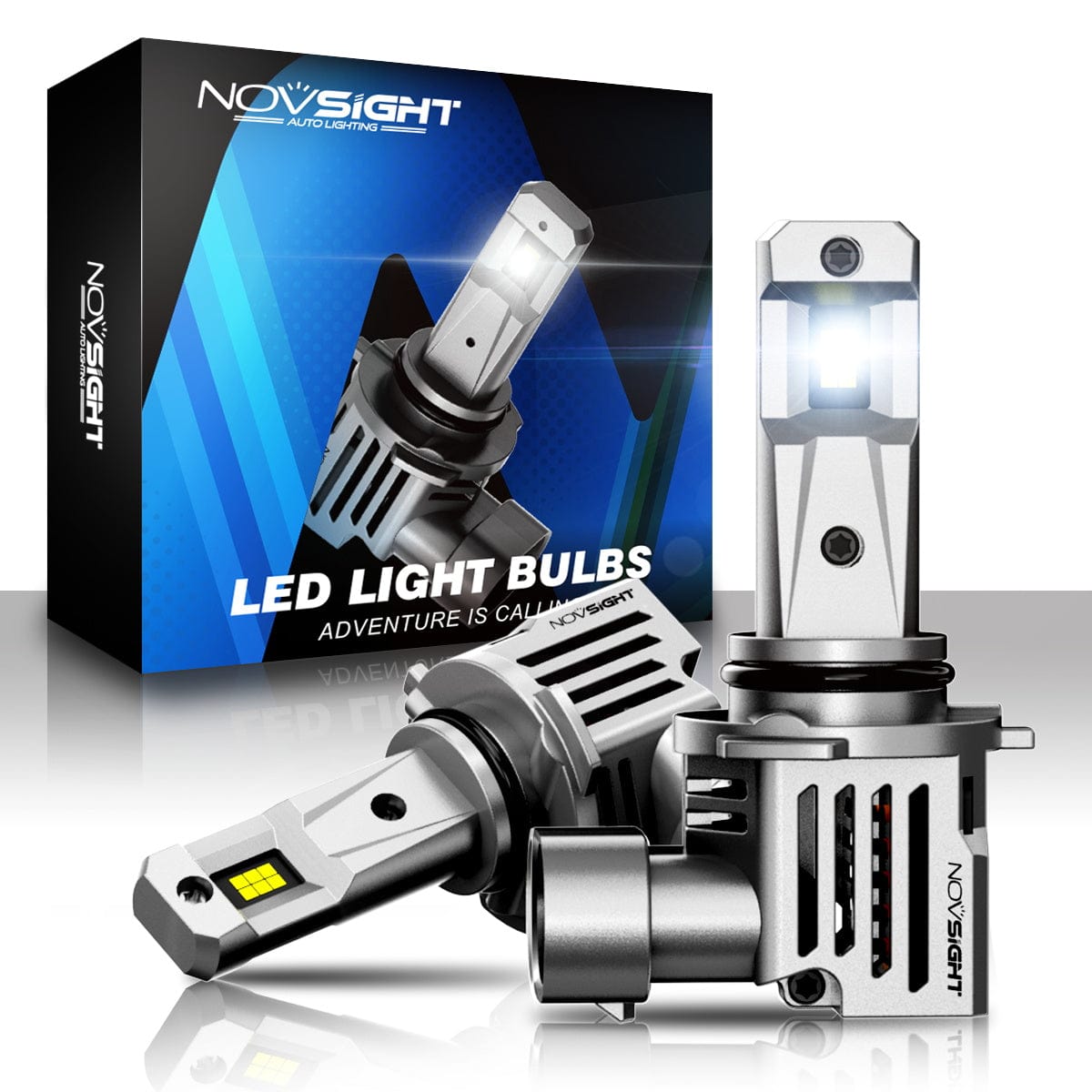 N66 Pro Series Wireless 9006 HB4 LED Bulbs - 80W 18000LM 6500K Cool White Light - Pack of 2 - Perfect for Car Headlights, Fog Lights & Off-Road Vehicles
