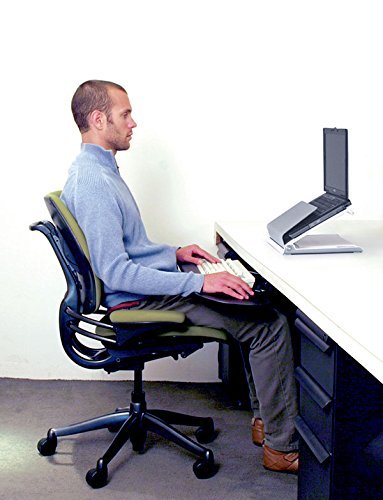 Humanscale L6 Notebook Manager - White/Silver | Premium Desk Organizer for Laptops & Notebooks | Perfect for Home Office & Workspace Organization