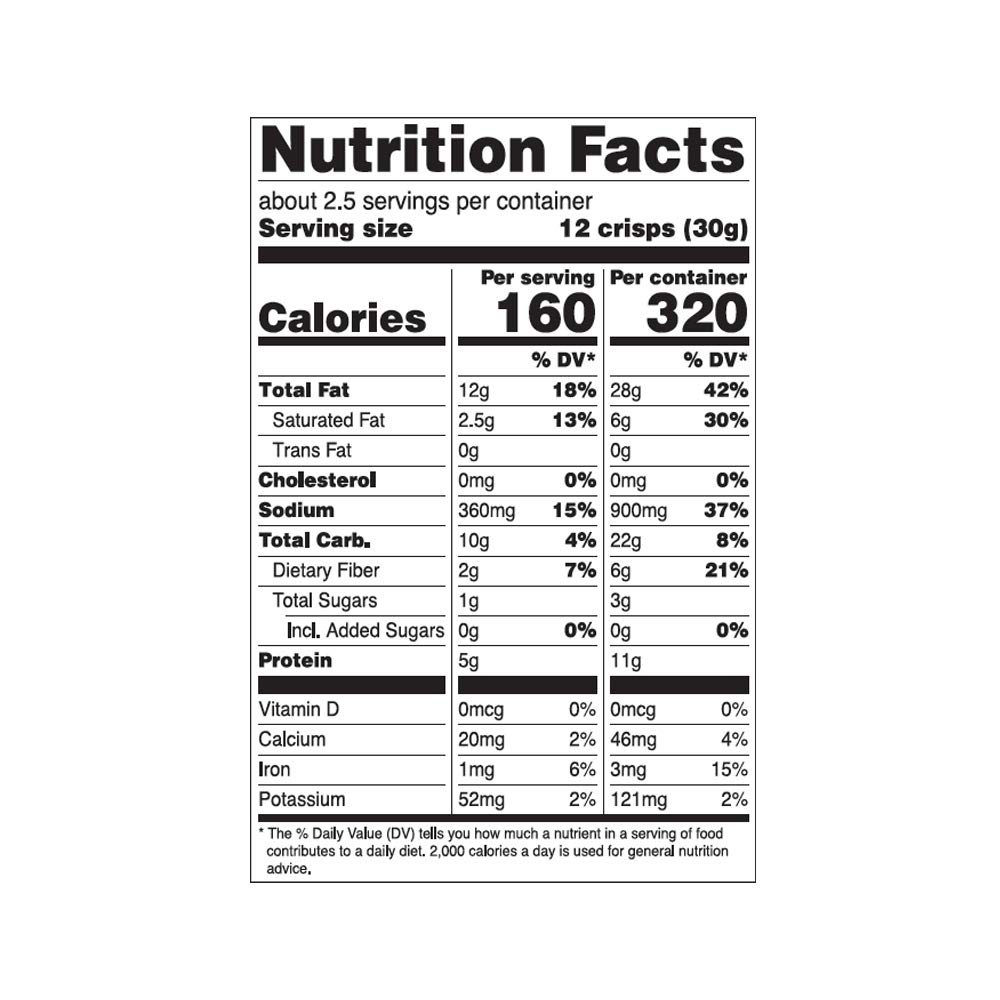 Organic Avocado Crisps Snacks - Guacamole Flavor, 2.5oz (Pack of 6) | Vegan, Gluten-Free, Non-GMO | Perfect for On-the-Go, Office, Hiking & Healthy Snacking