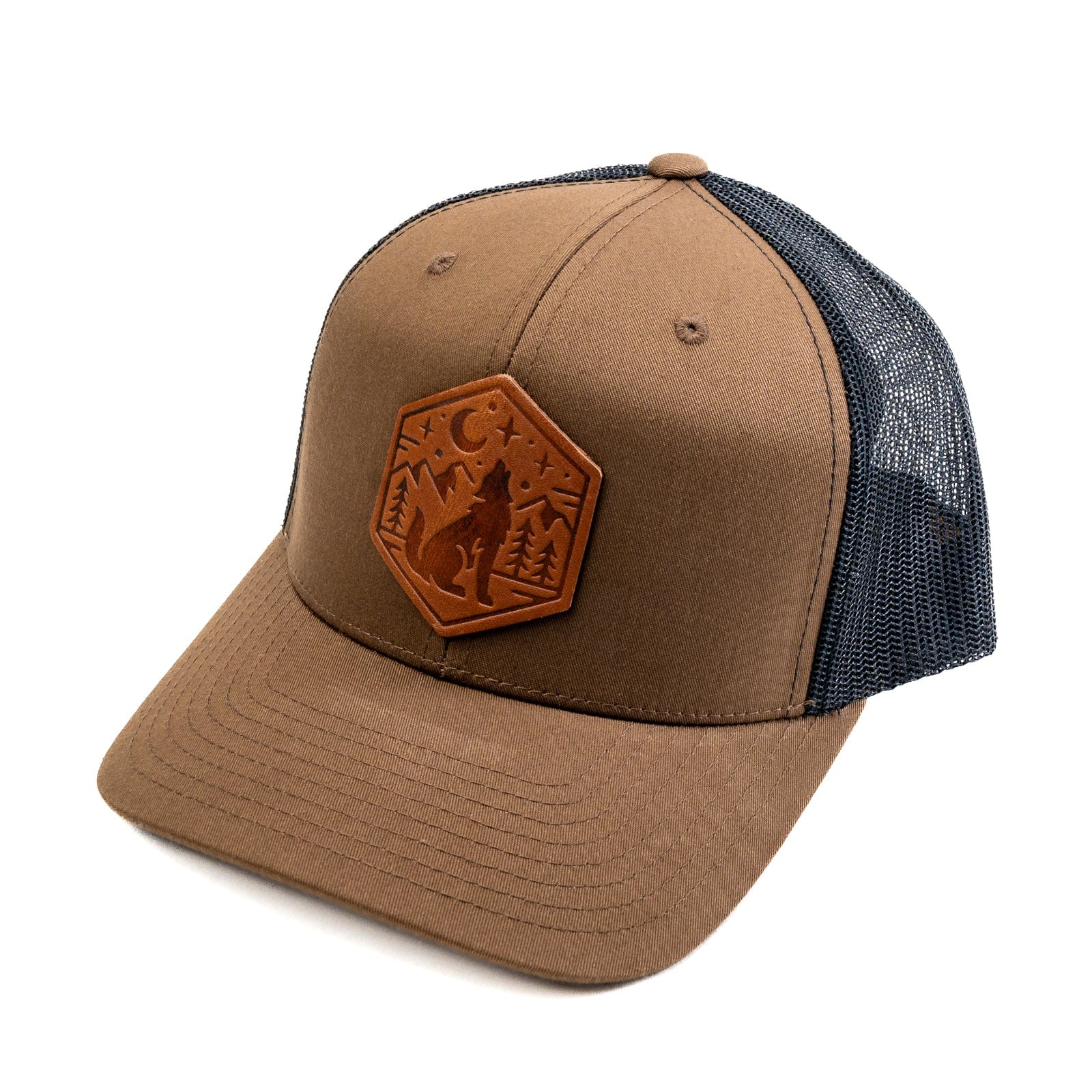 Howling Wolf Trucker Hat for Men & Women - Adjustable Snapback Cap for Outdoor, Hiking, and Casual Wear