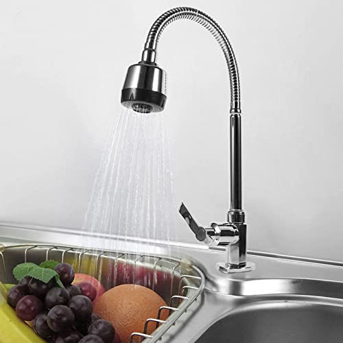 360° Rotating Zinc Alloy Single Handle Pull Down Kitchen Faucet with Cold Water Spray - Perfect for Modern Sinks, Dishwashing & Food Prep
