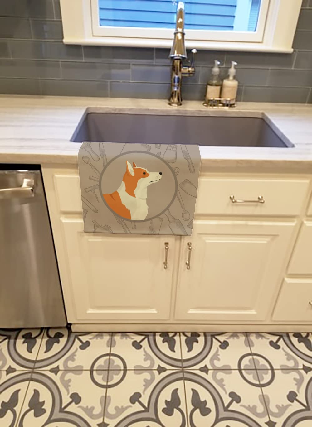 Pembroke Corgi Kitchen Towel Set - Decorative Dish Cloths & Hand Towels for Kitchen, Bathroom, Face & Tea Time | Cute Dog-Themed Cotton Towels for Cooking, Cleaning & Guest Use
