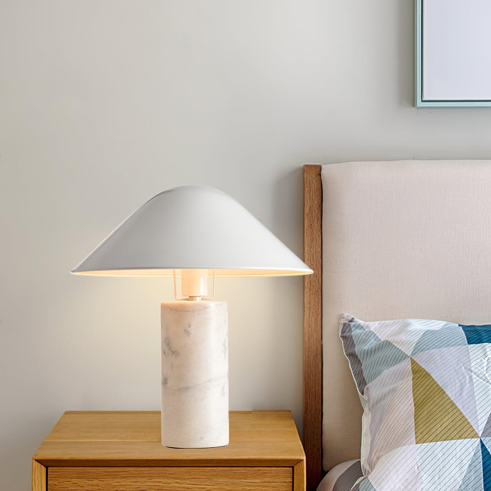 Elegant Adelaide Marble Table Lamp - Modern Home & Office Decor - Perfect for Bedroom, Living Room, and Workspace Lighting