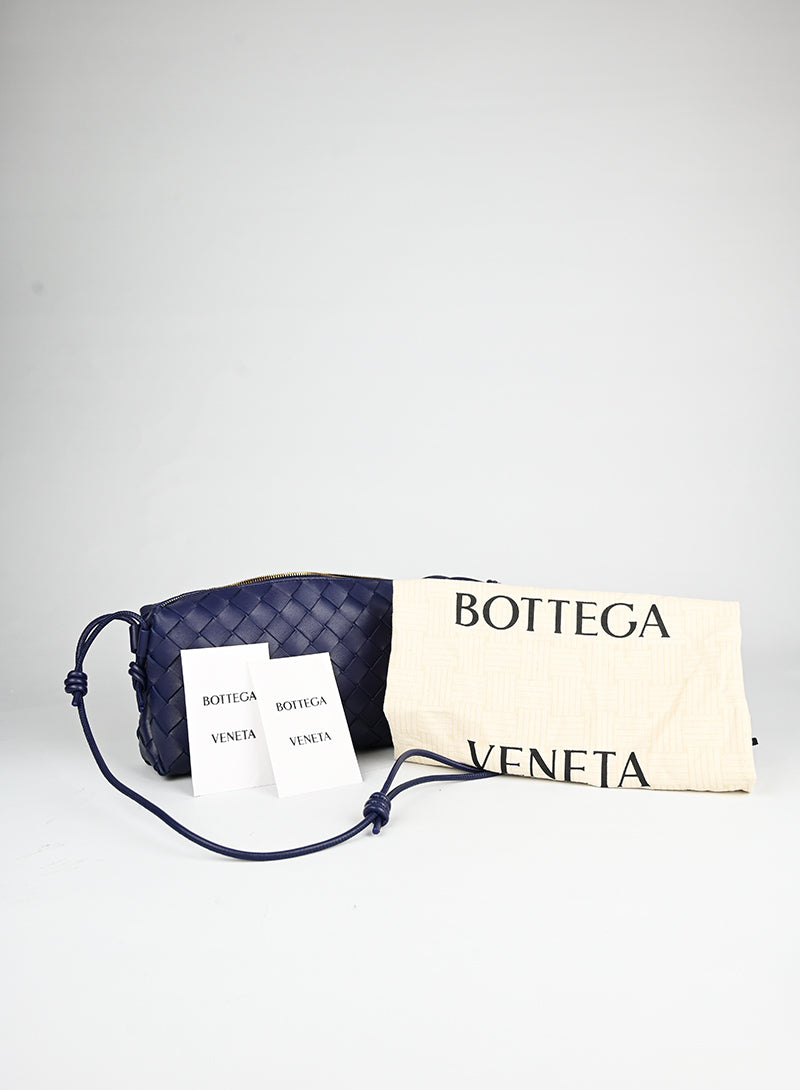 Bottega Veneta Blue Leather Crossbody Bag for Women | Luxury Designer Shoulder Purse | Perfect for Work, Travel & Evening Out
