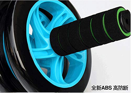 Premium Ab Roller Wheel for Core Workouts - Heavy Duty Abdominal Exercise Equipment with Soft Knee Pad Mat - Home Gym Fitness Gear for Men & Women (Black/Blue) - Perfect for Home Training, Office Breaks & Full-Body Toning
