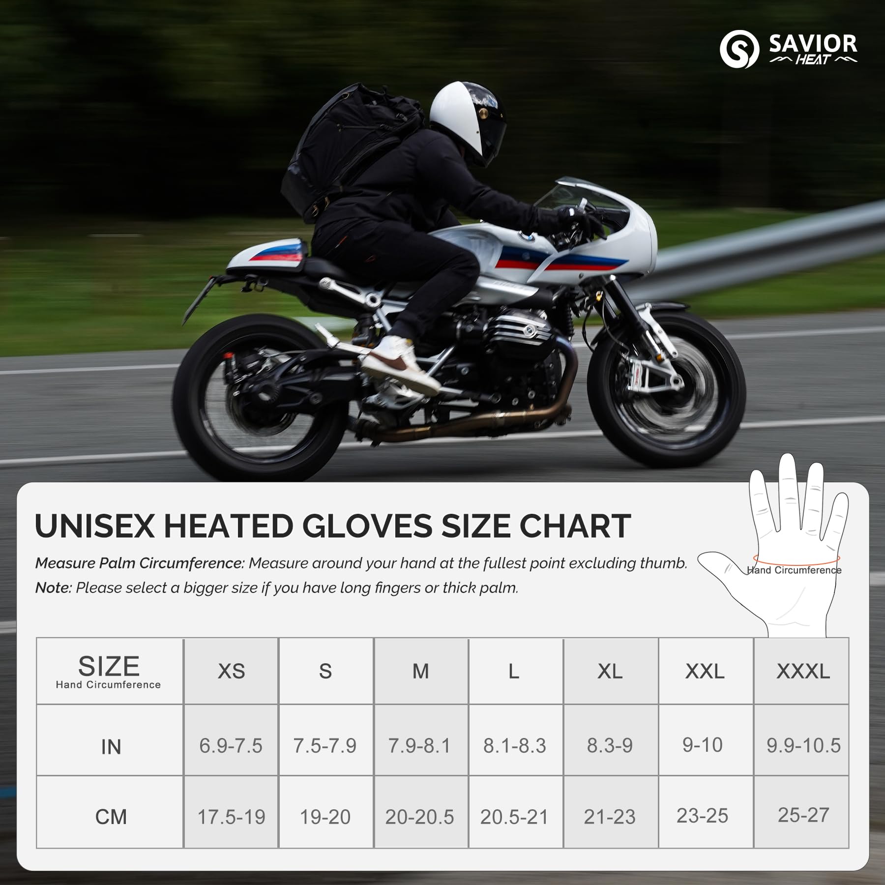 SAVIOR HEAT Rechargeable Electric Heated Gloves for Men & Women - Winter Warm Gloves for Skiing, Snowboarding, Camping & Motorcycle Riding | Cold Weather Outdoor Activities