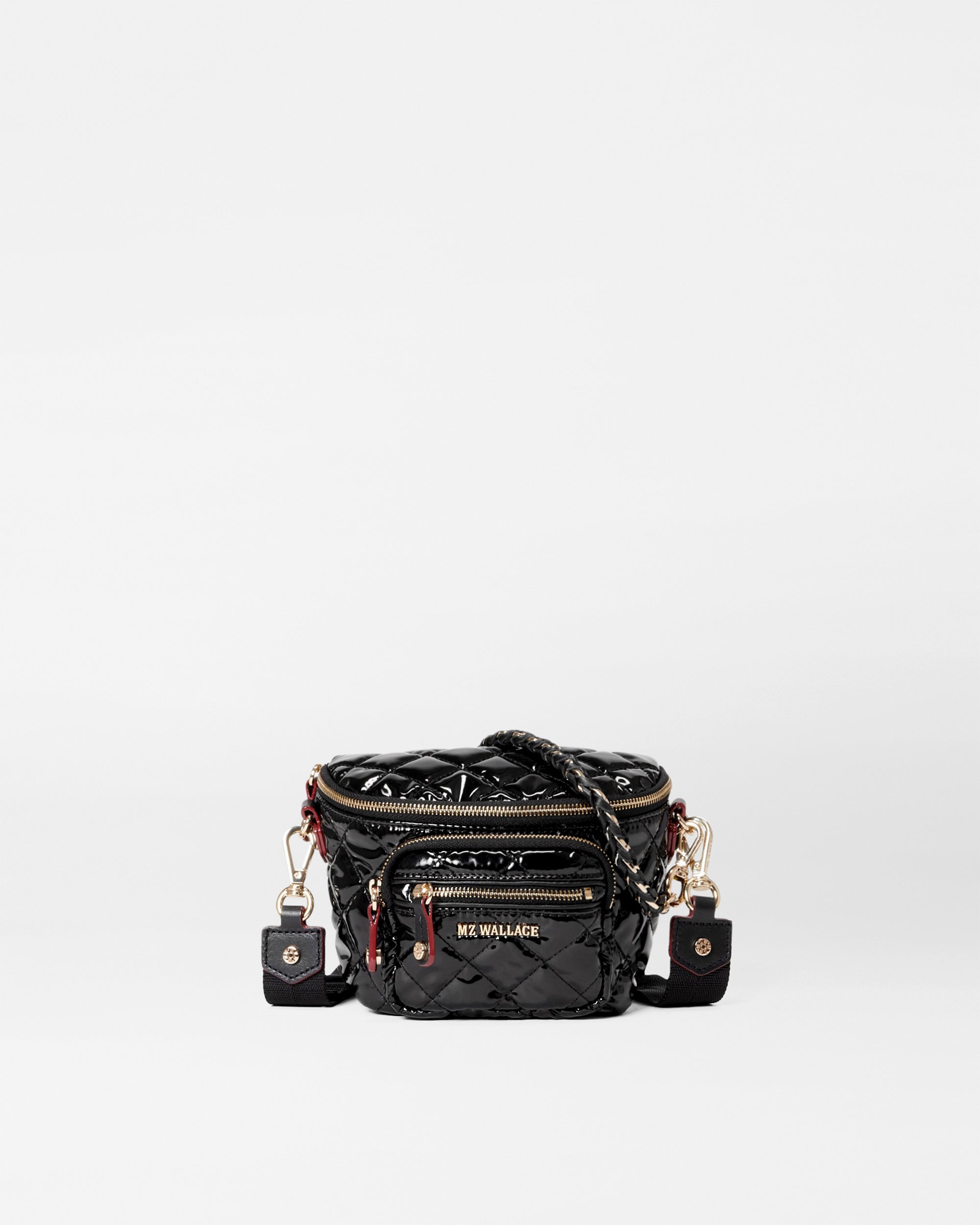 Stylish Black Lacquer Micro Crosby Sling Bag for Women - Crossbody Purse with Adjustable Strap - Perfect for Daily Use, Travel & Shopping