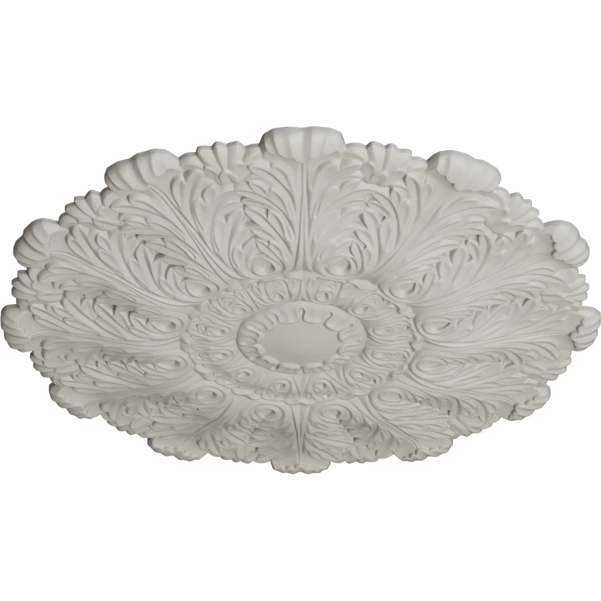 Ekena Millwork CM31DUPCF Durham 31-Inch Ceiling Medallion - Hand-Painted Pot of Cream Design, 1.5