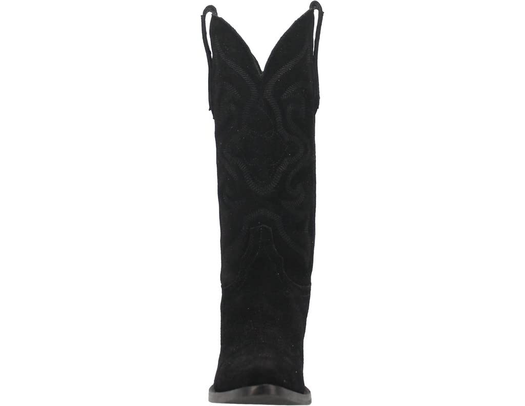 Women's Western Fashion Boots - Black Leather Cowgirl Boots Size 9.5 | Comfortable & Stylish for Country Dancing, Rodeo Events & Everyday Wear