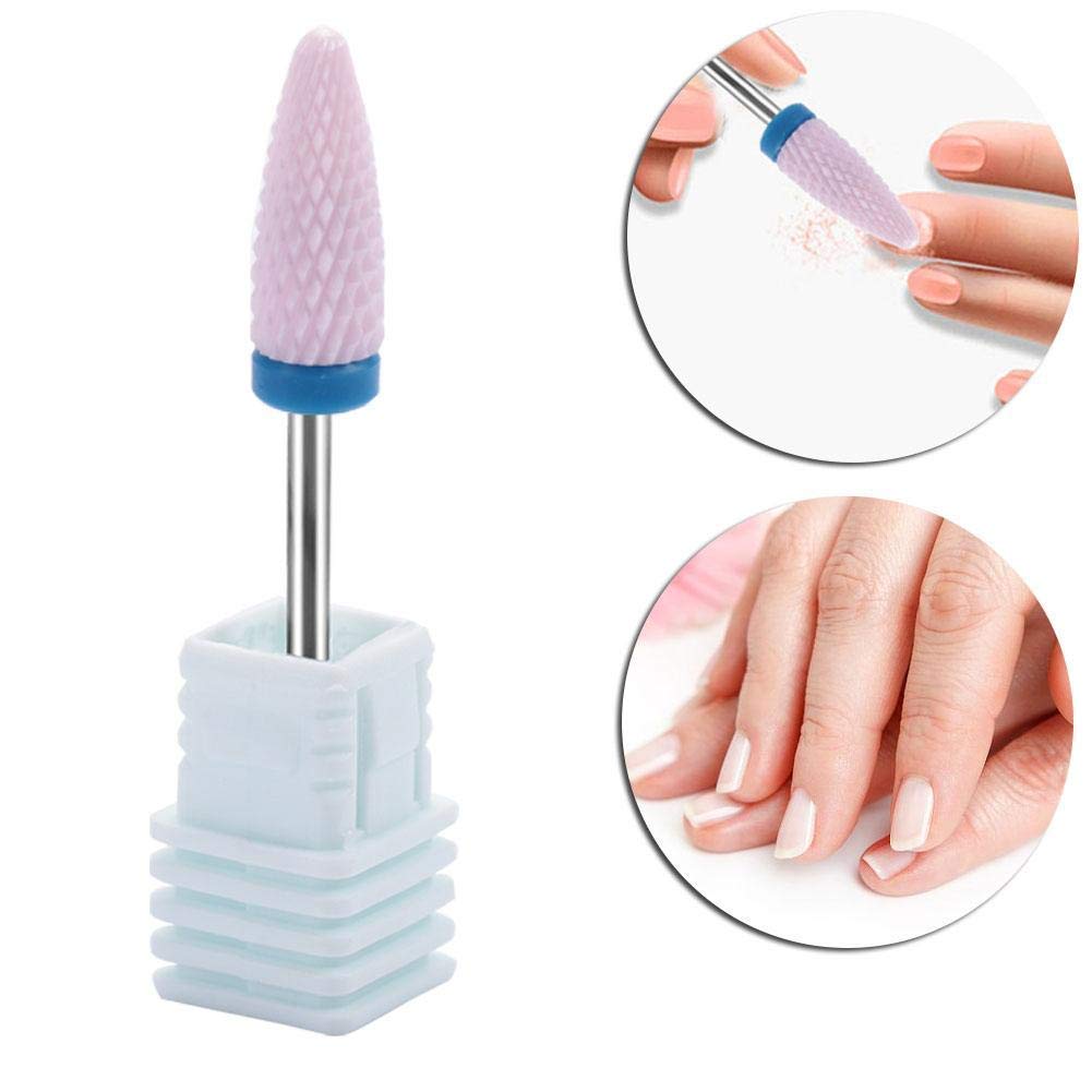 Professional Ceramic Nail Drill Bits Set - 22PCS Cylinder Shape Grinding Heads for Manicure & Pedicure - Durable Nail Polishing Files & Buffers Kit for Salon & Home Nail Care - Perfect for Acrylic, Gel & Natural Nails