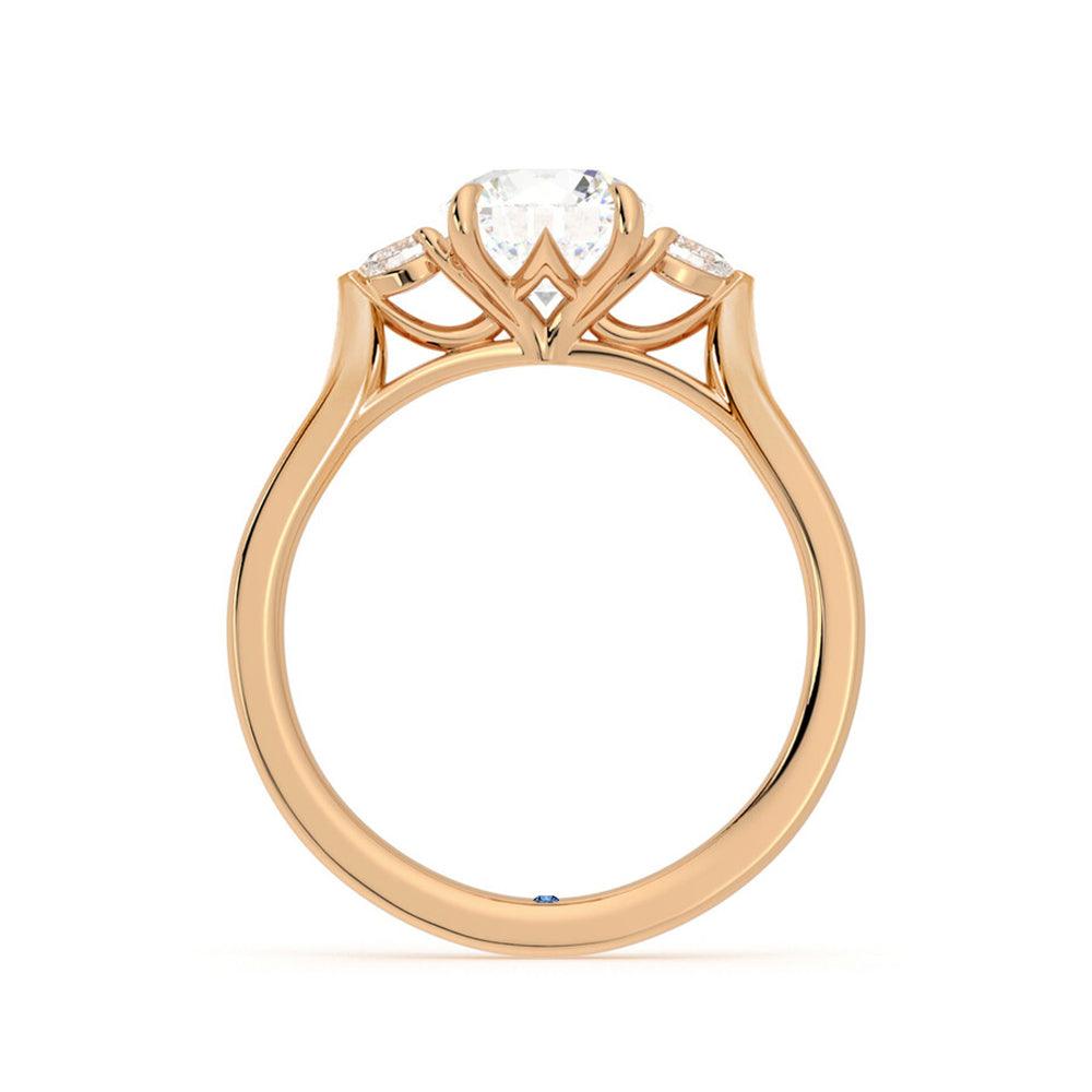 Exquisite Three Stone Radiant Cut Diamond Engagement Ring with Hidden Anniversary Accent - Perfect for Proposals, Weddings & Anniversary Gifts