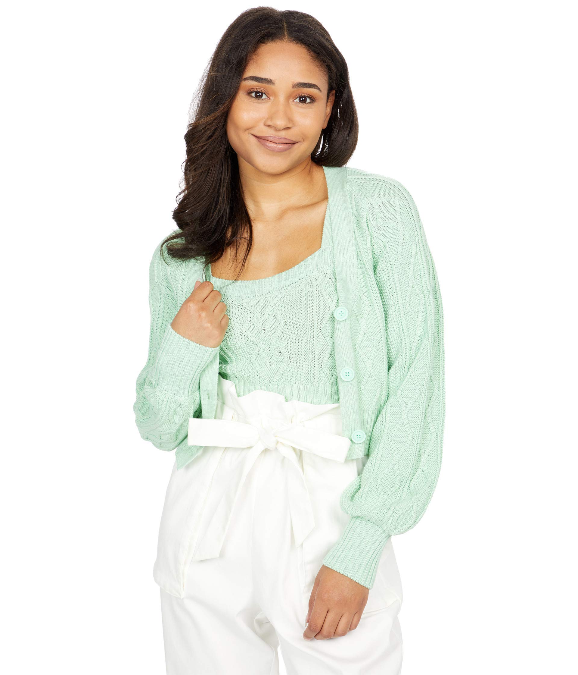BCBG Women's Sweater Cardigan - Soft Knit Open Front Long Sleeve Wrap Cardigan for Casual Wear, Office, and Fall Layering